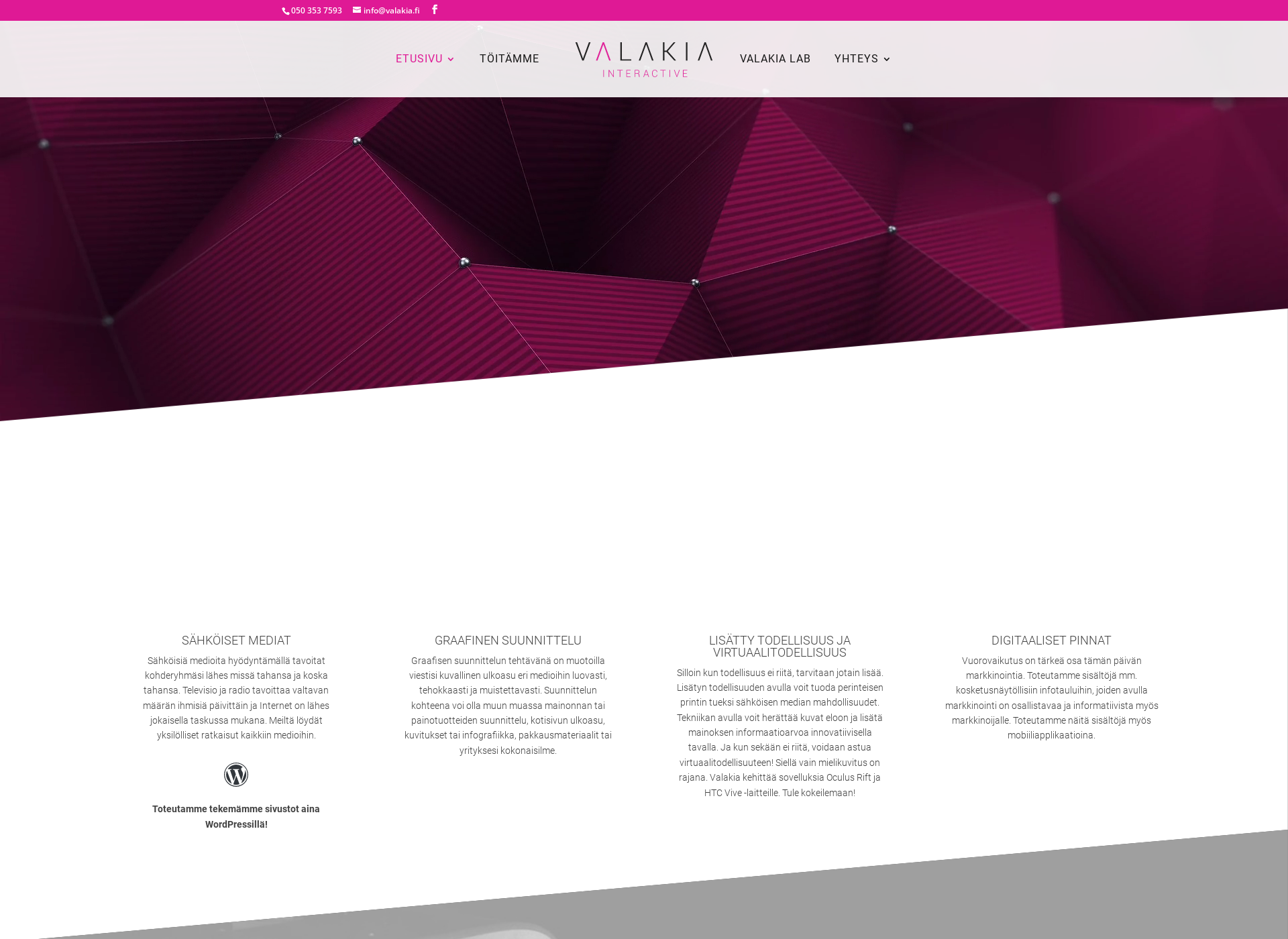 Screenshot for valakia.fi