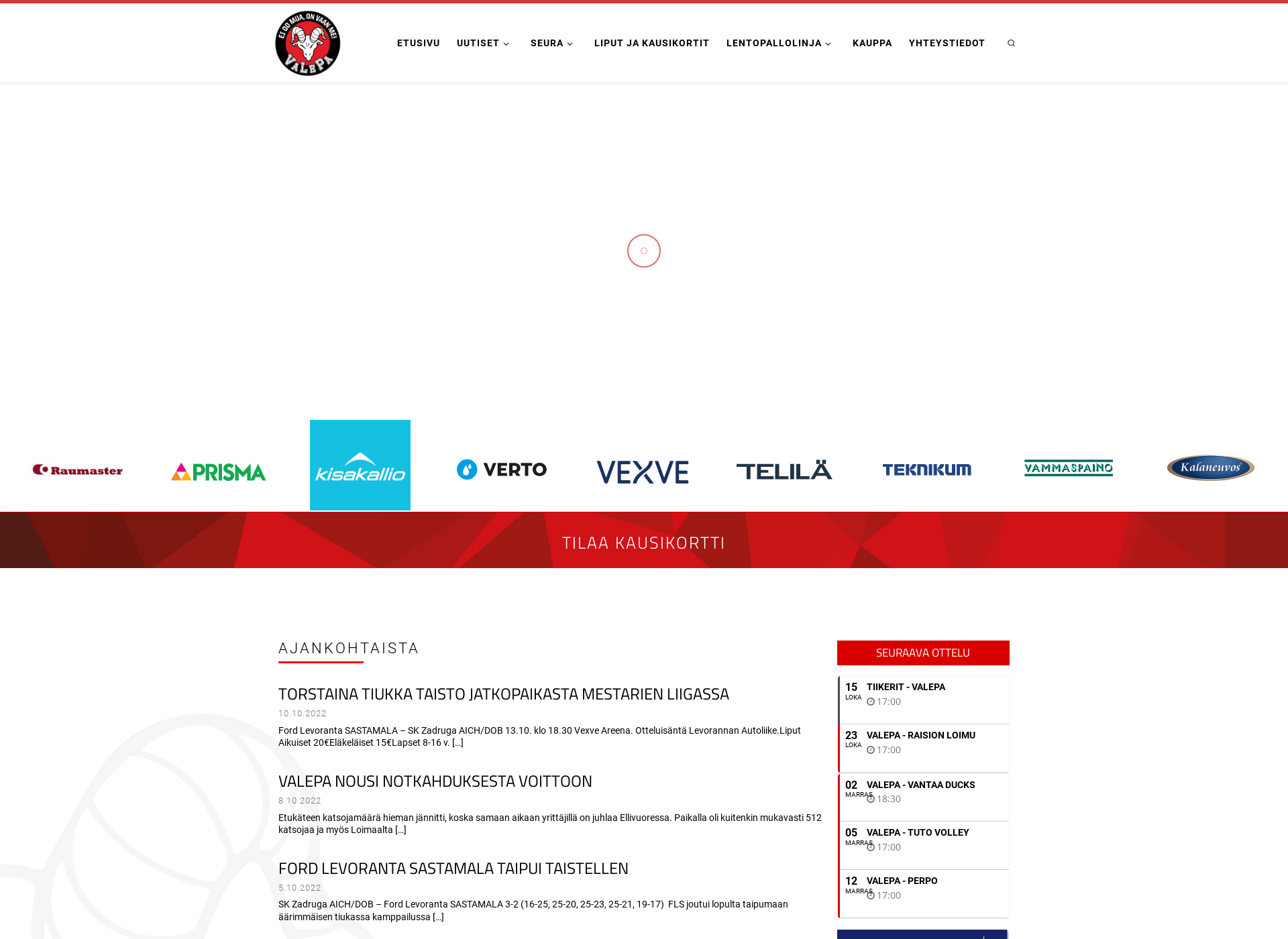 Screenshot for valepa.fi