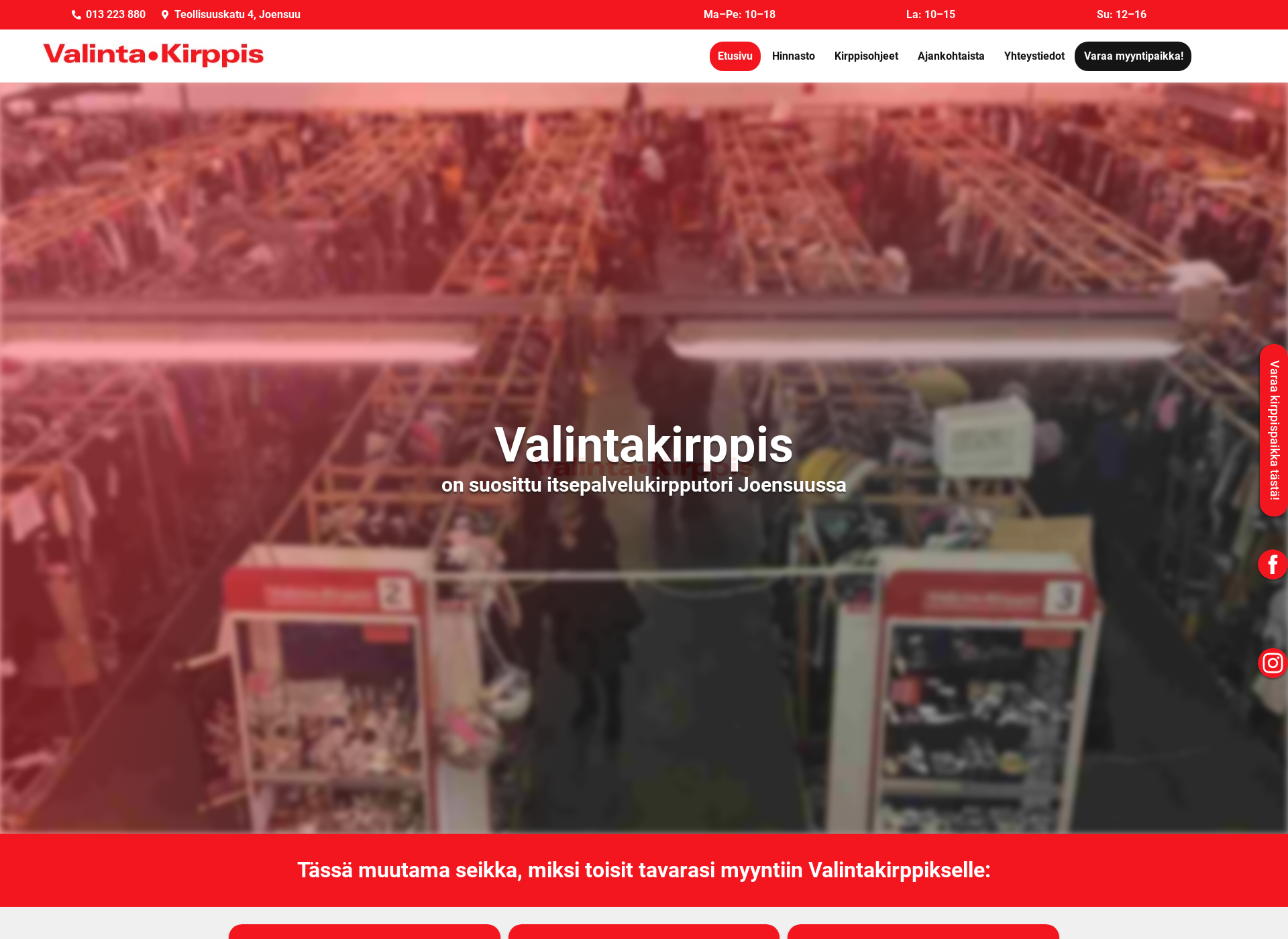 Screenshot for valintakirppis.fi