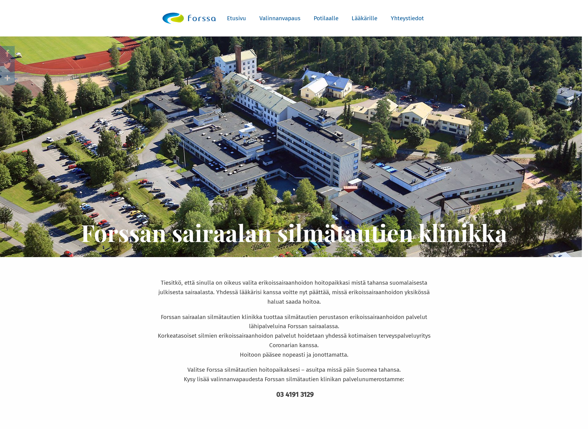 Skärmdump för valitseforssa.fi
