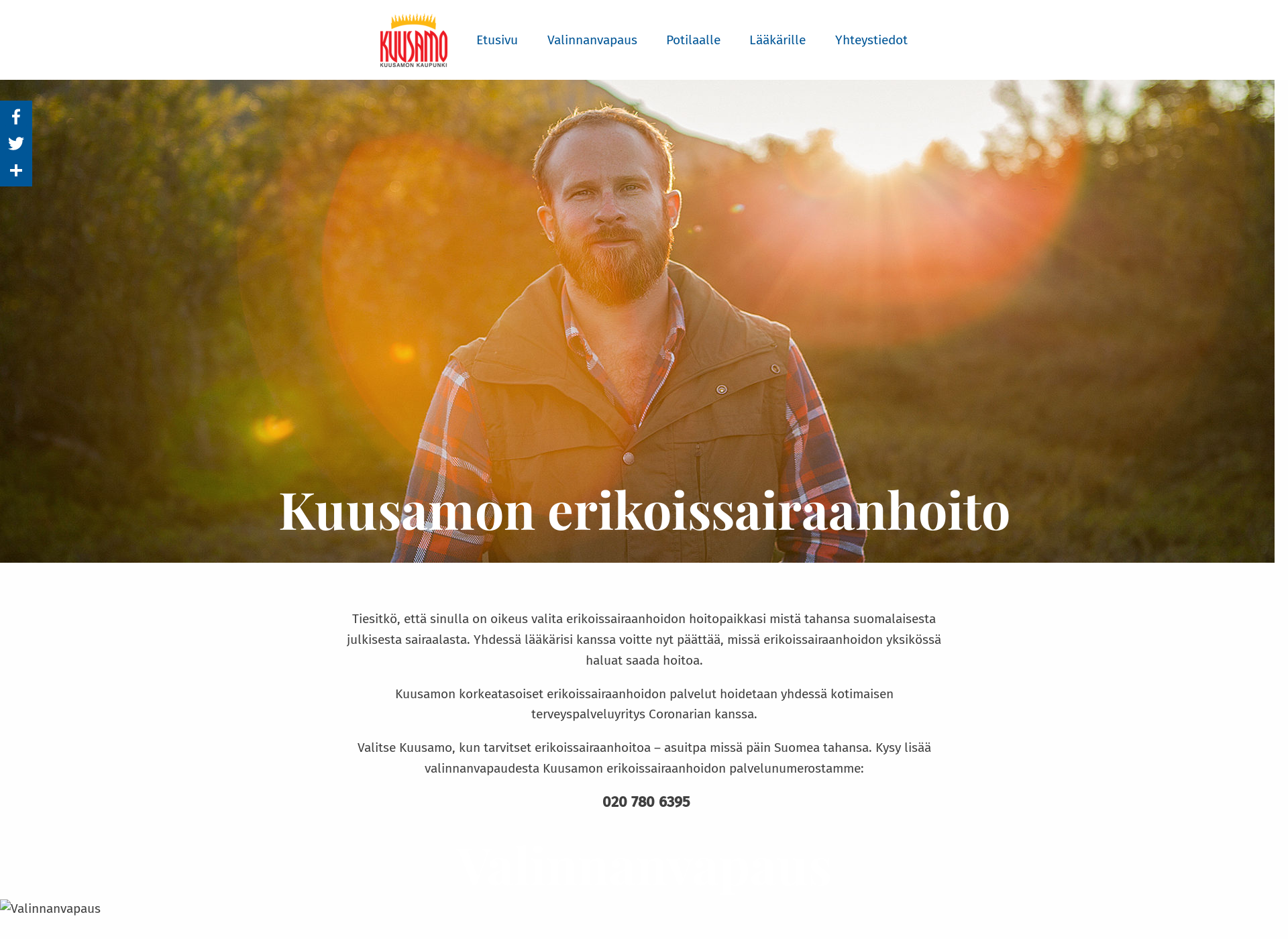 Screenshot for valitsekuusamo.fi
