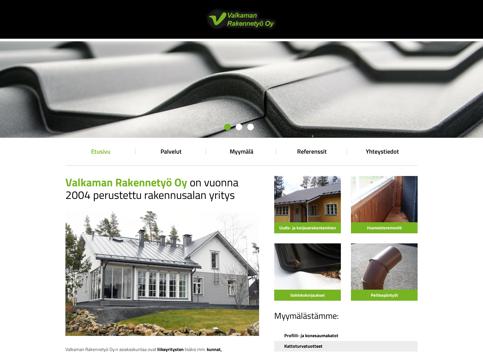 Screenshot for valkamanrakennetyo.fi