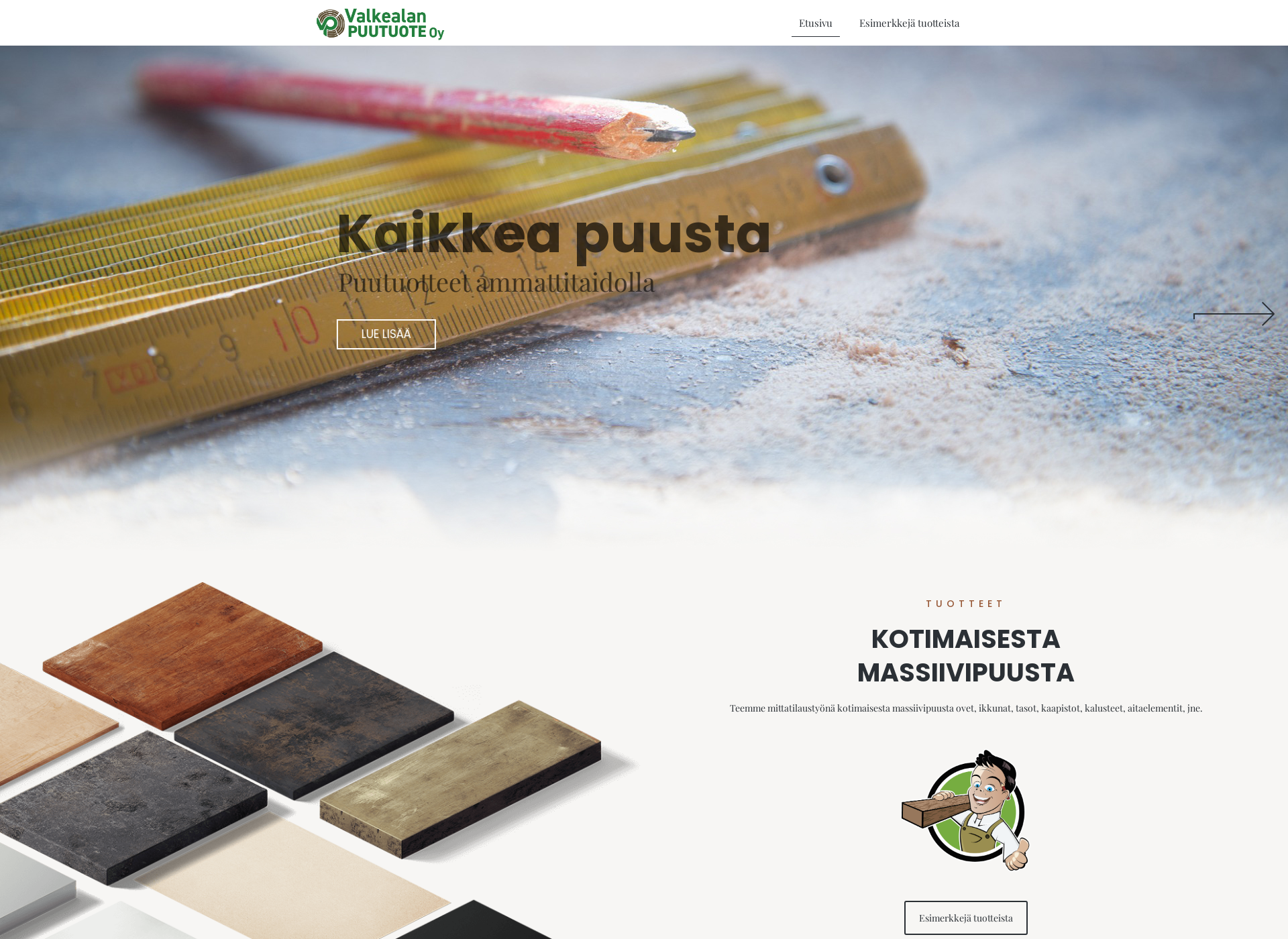Screenshot for valkealanpuutuote.fi