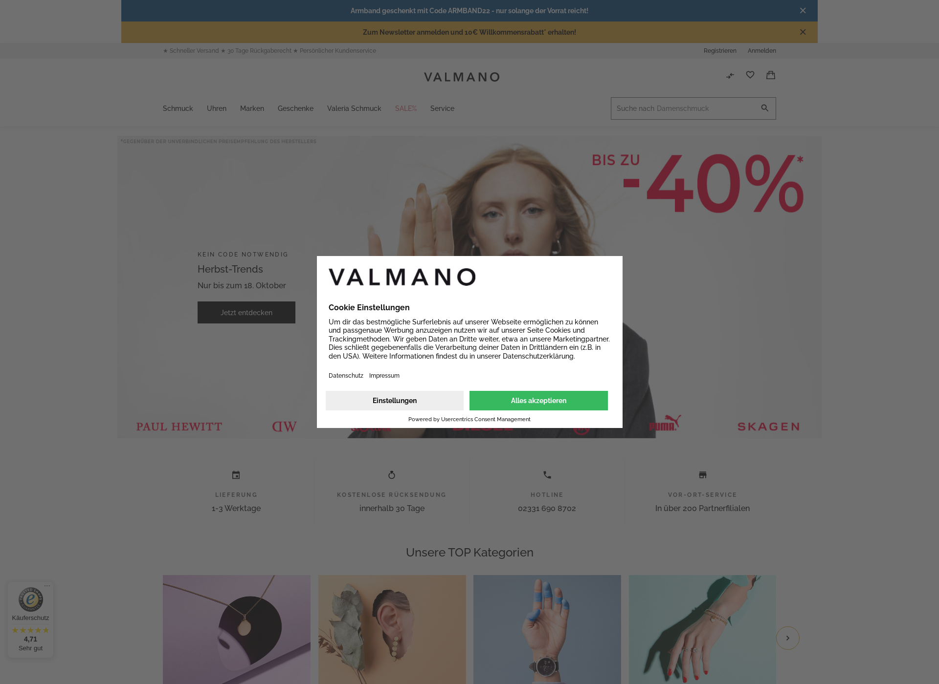 Screenshot for valmano.fi