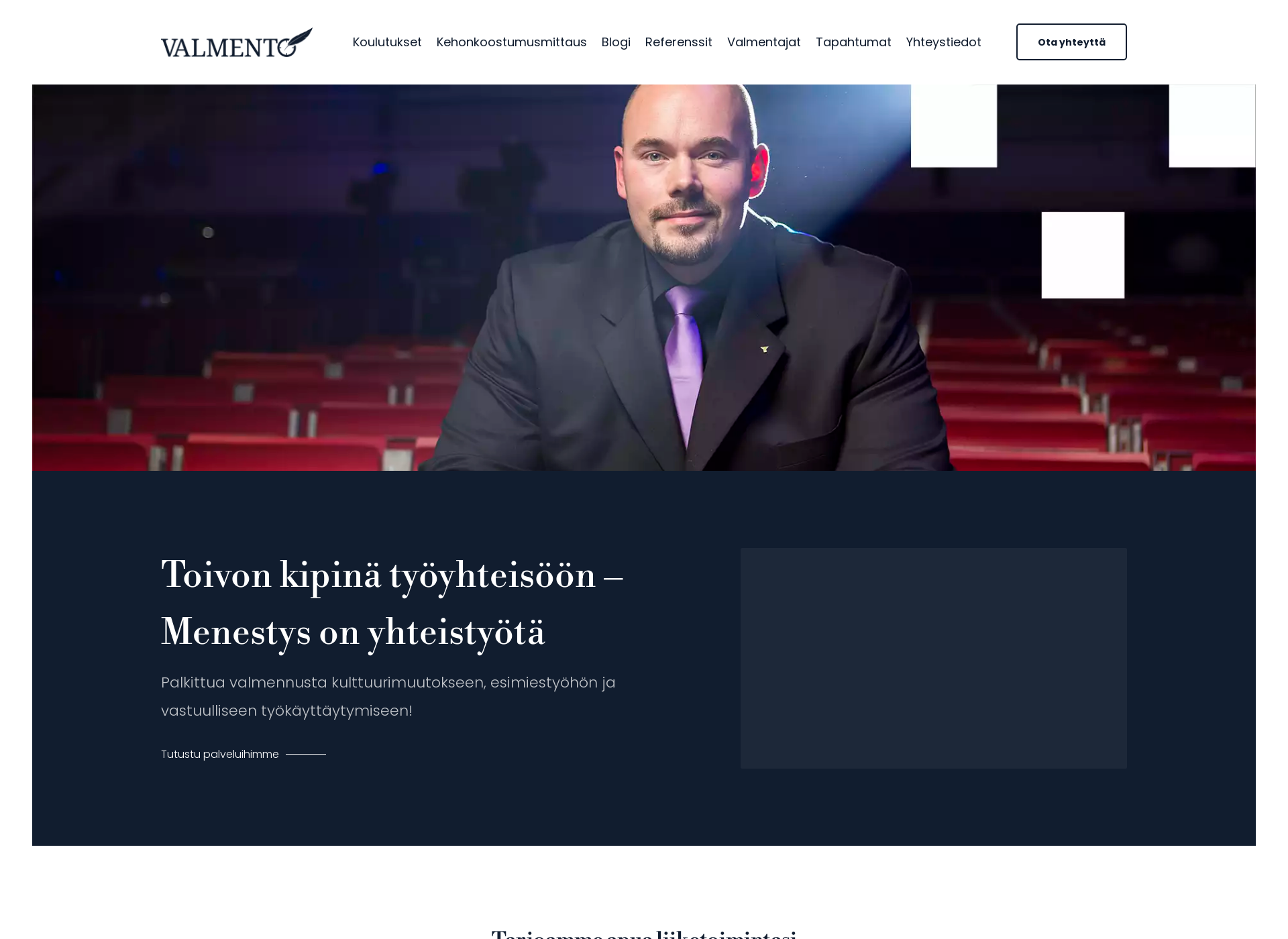 Screenshot for valmento.fi