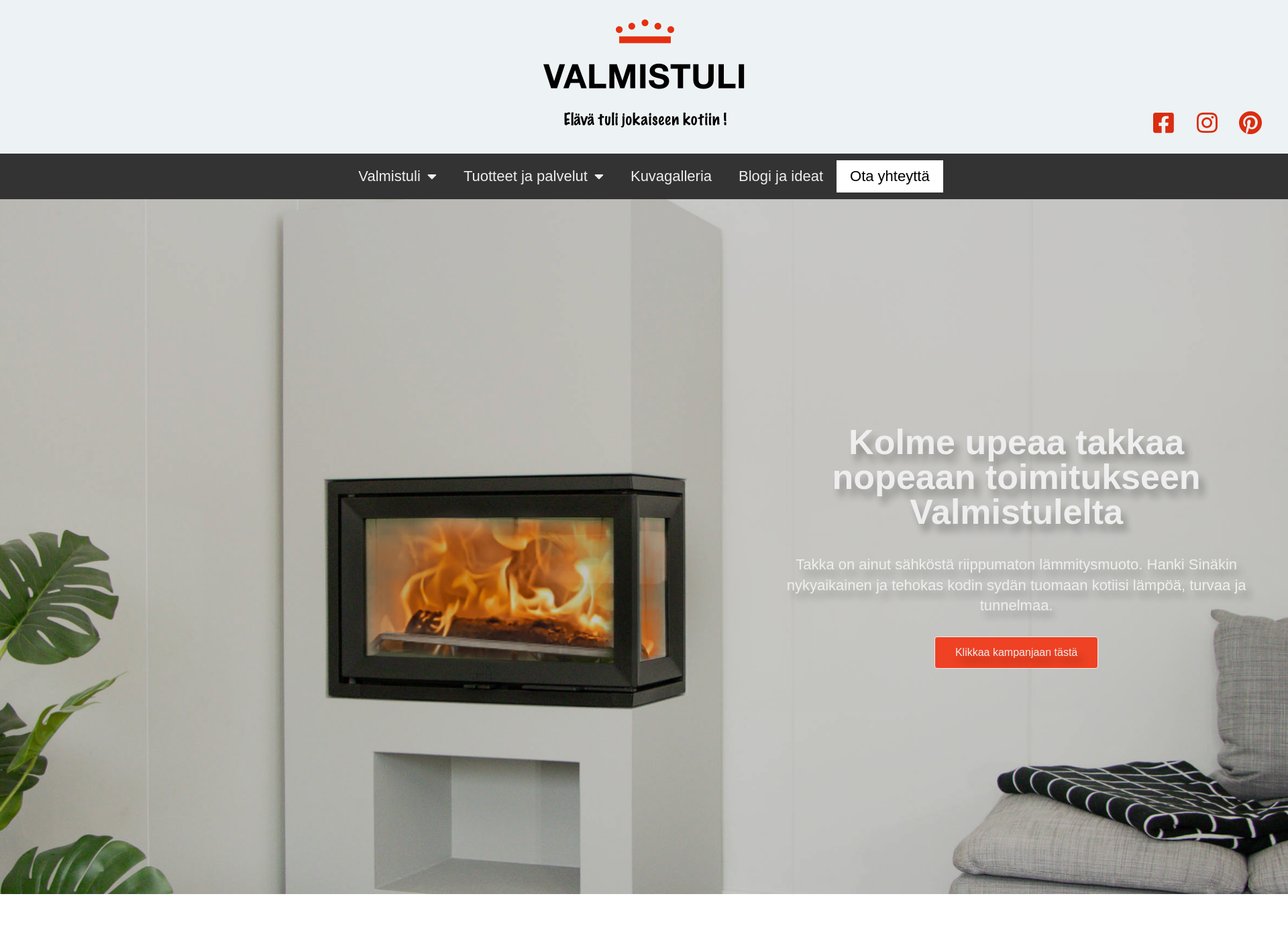 Screenshot for valmistuli.fi