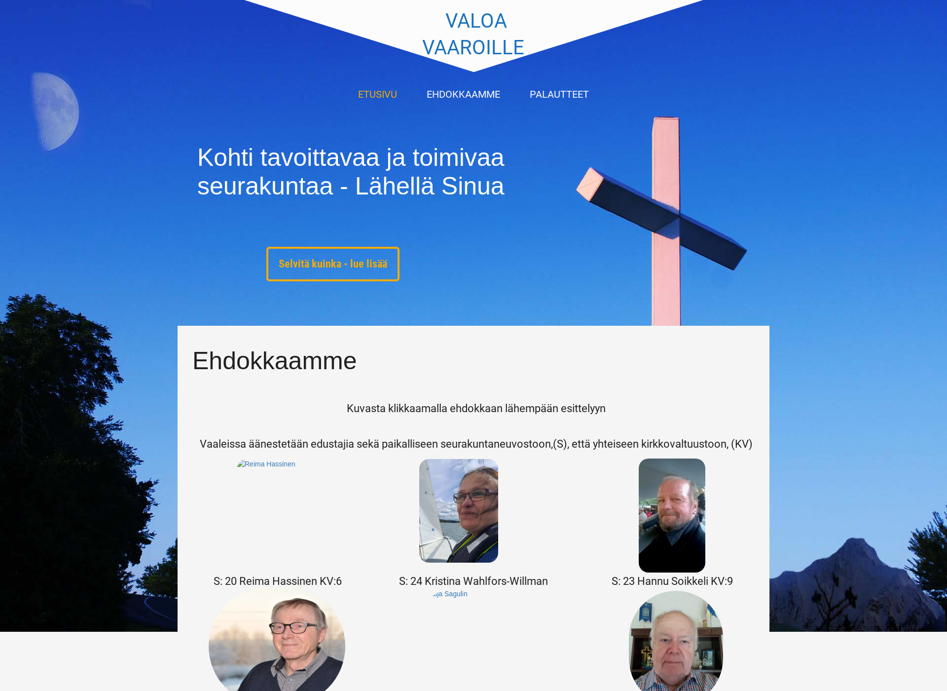 Näyttökuva valoavaaroille.fi