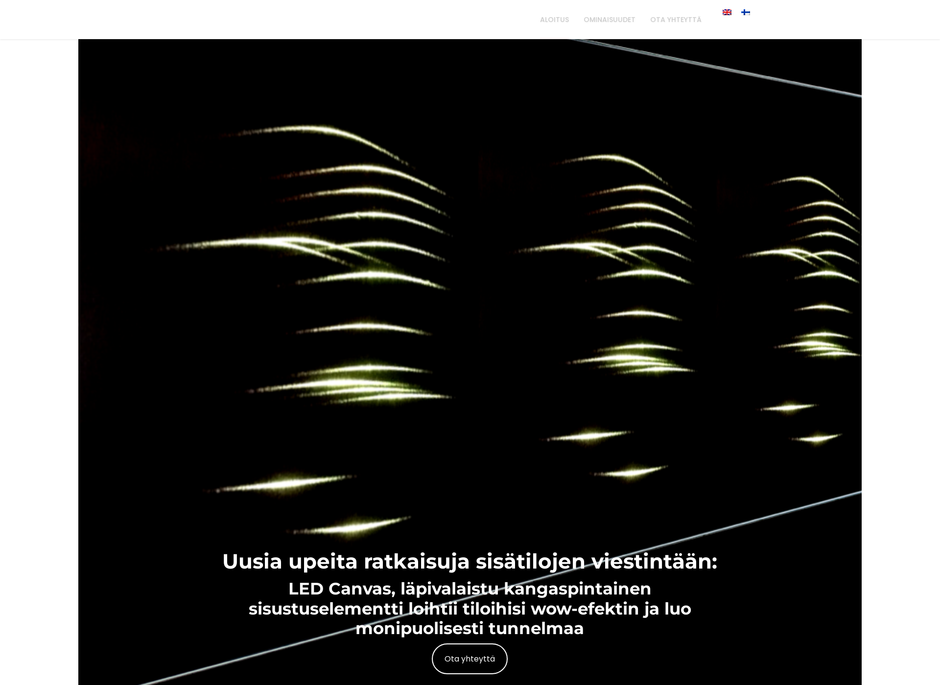 Skärmdump för valokangastaulu.fi