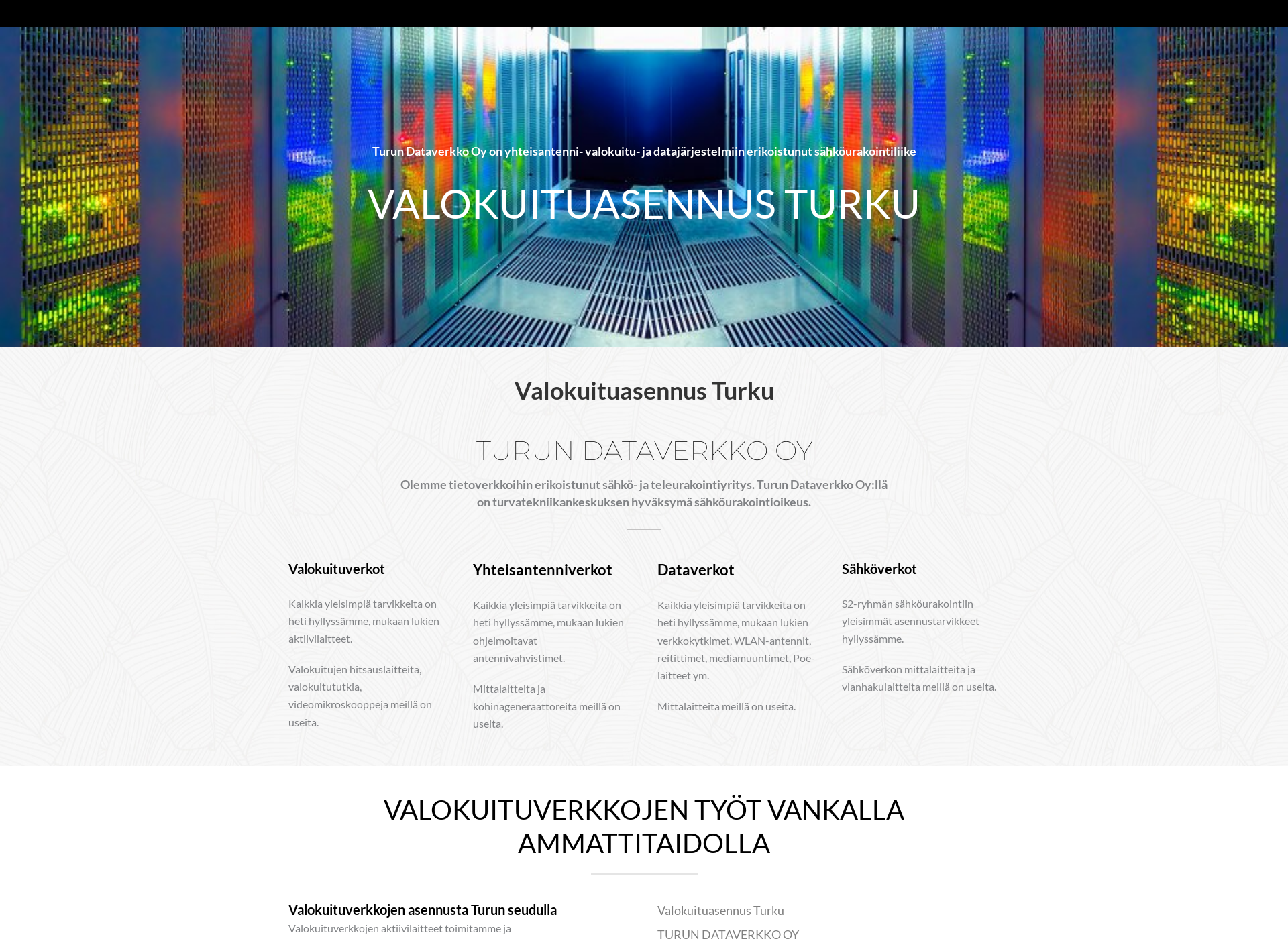 Screenshot for valokuituasennus-turku.fi