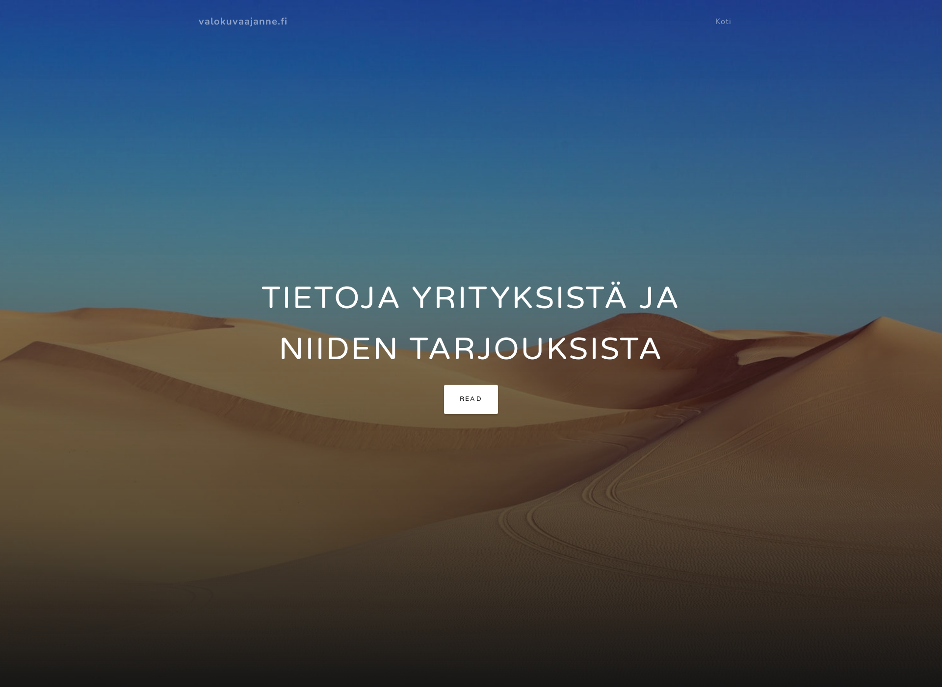 Screenshot for valokuvaajanne.fi