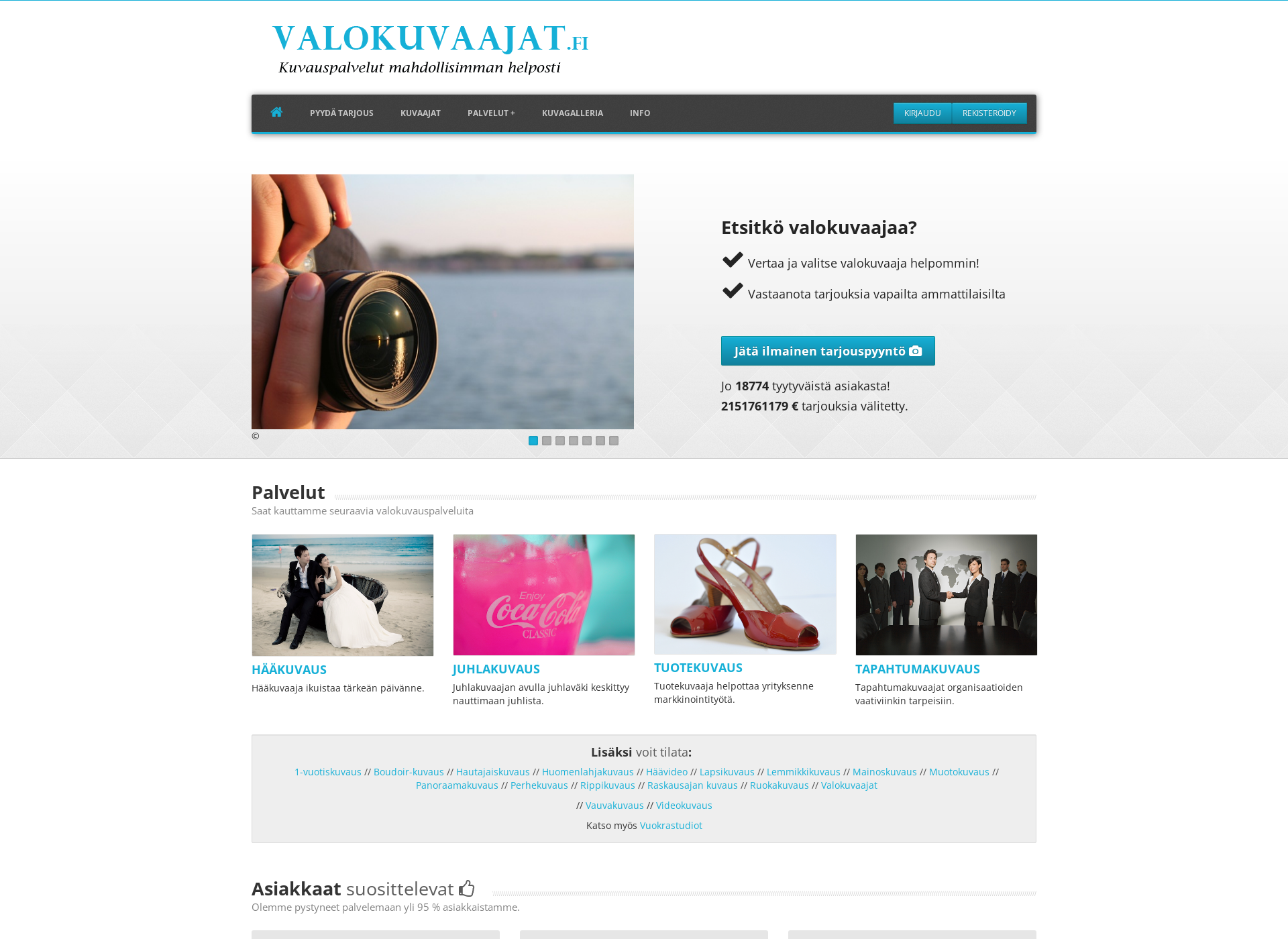 Screenshot for valokuvaajat.fi