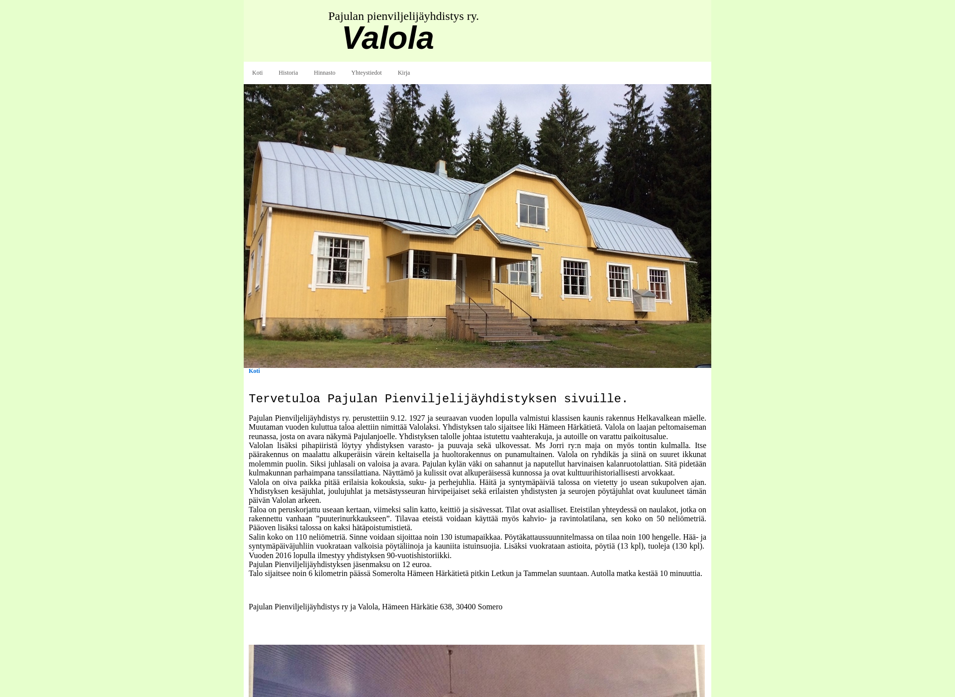 Screenshot for valola.fi