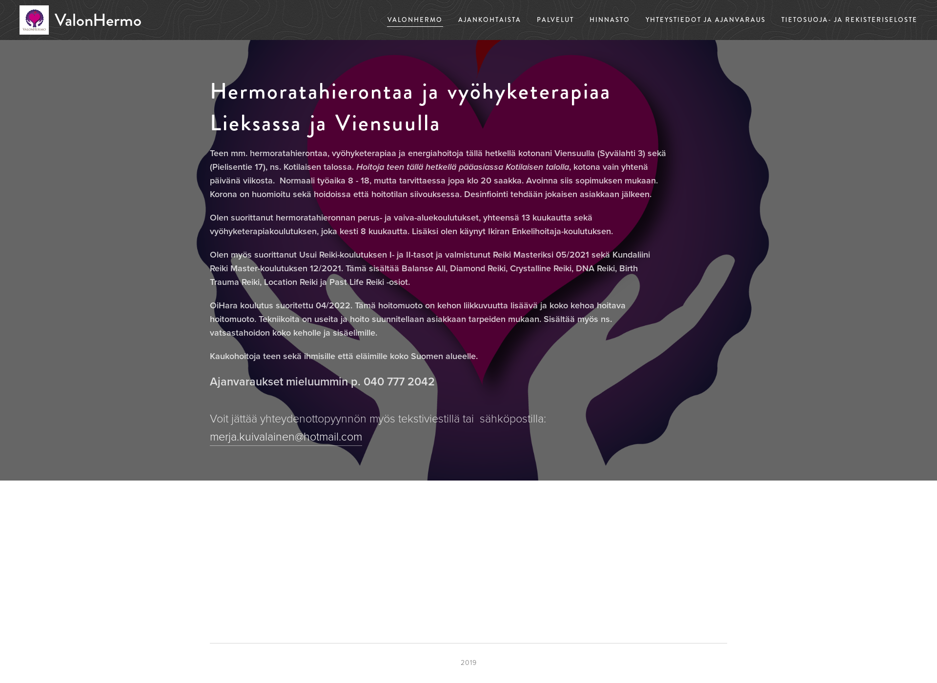 Screenshot for valonhermo.fi