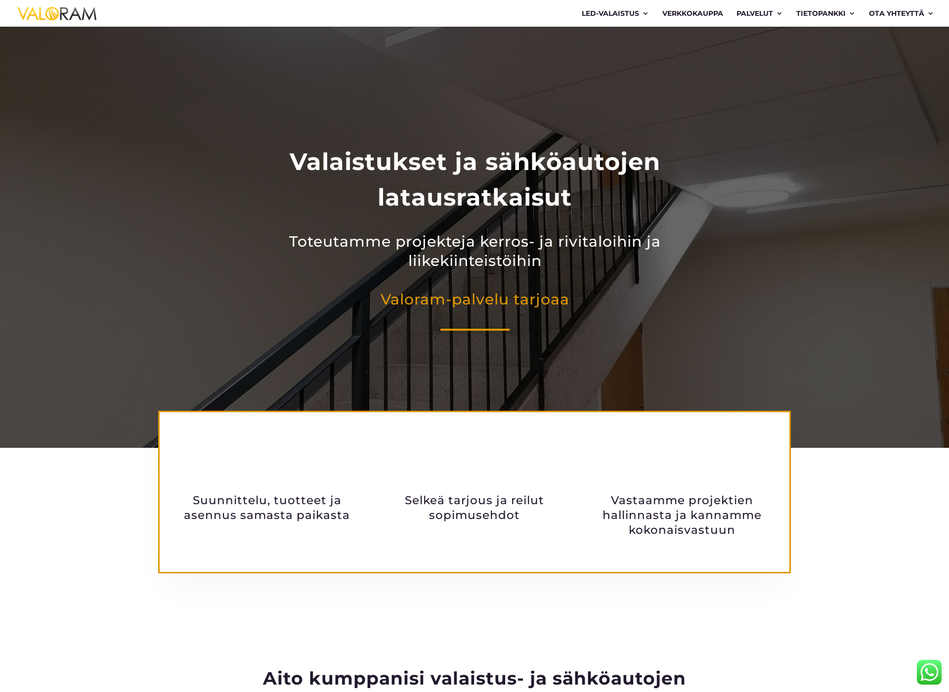 Skärmdump för valoram.fi
