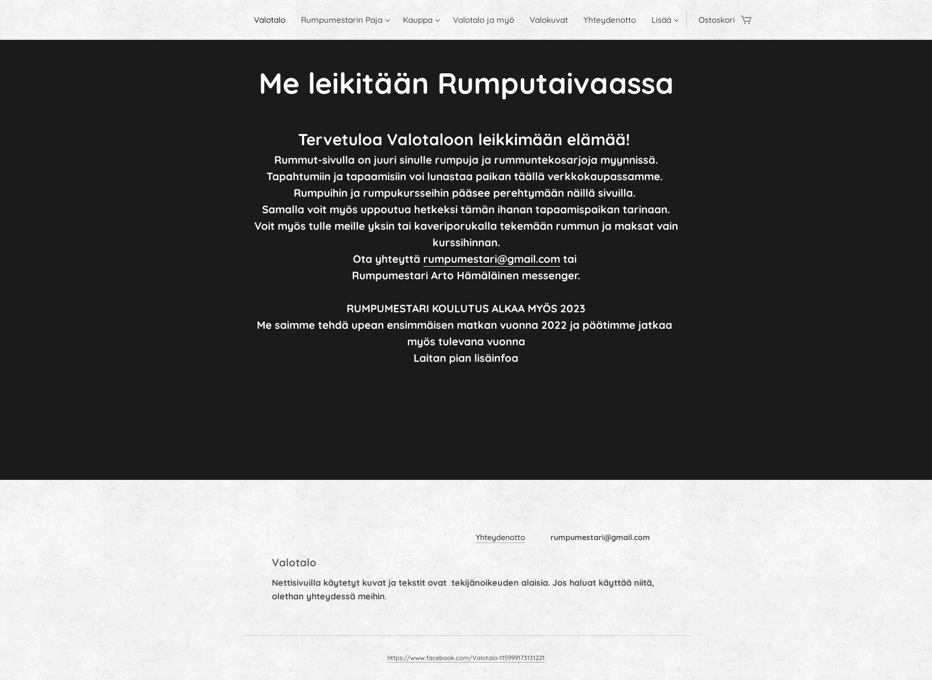 Skärmdump för valotalo.fi