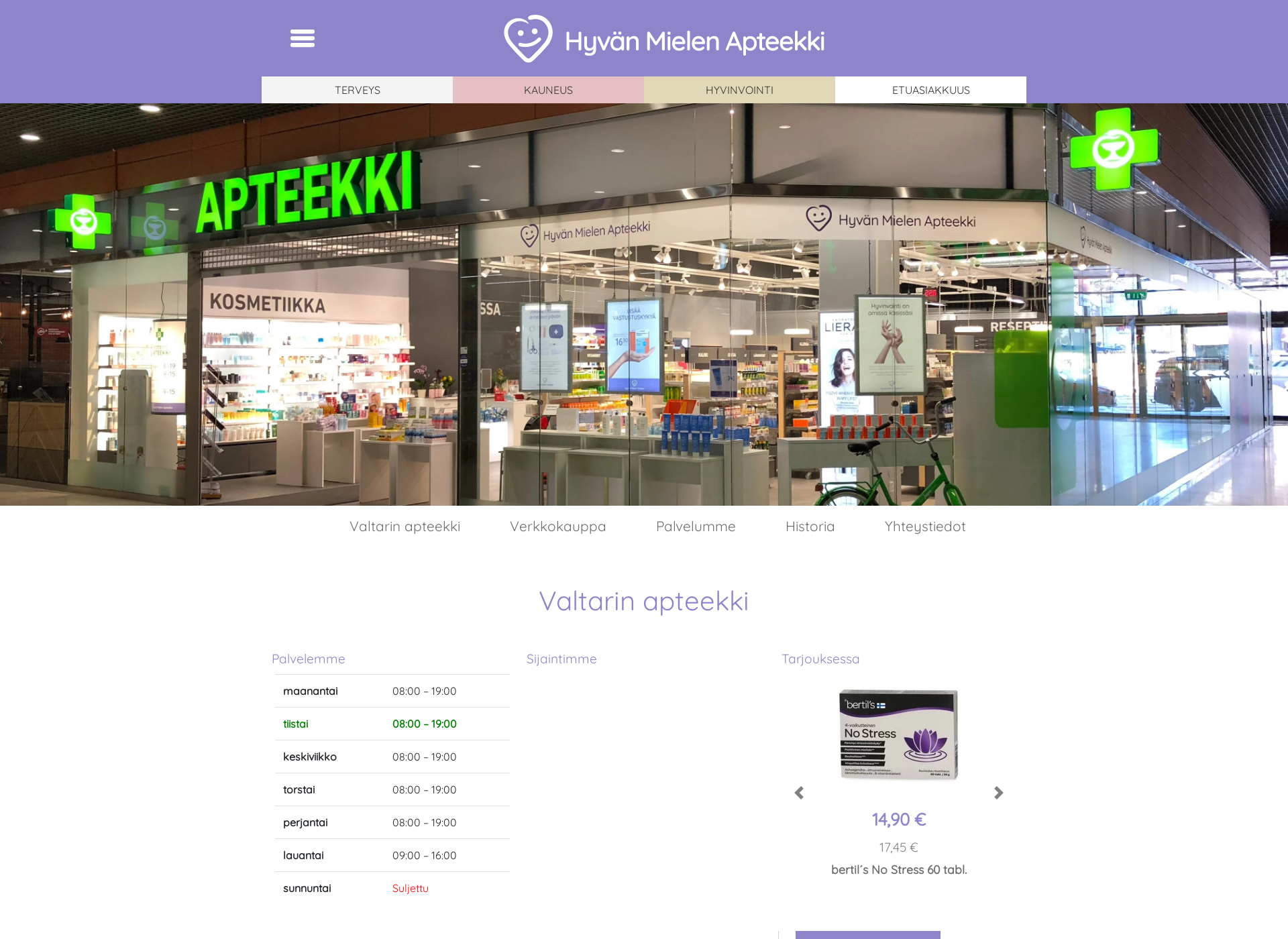 Screenshot for valtarinapteekki.fi