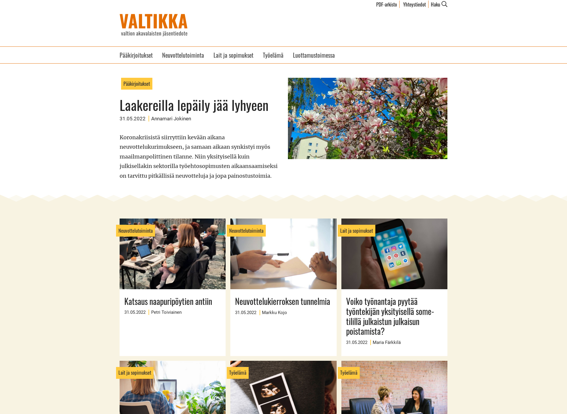 Screenshot for valtikkatiedote.fi