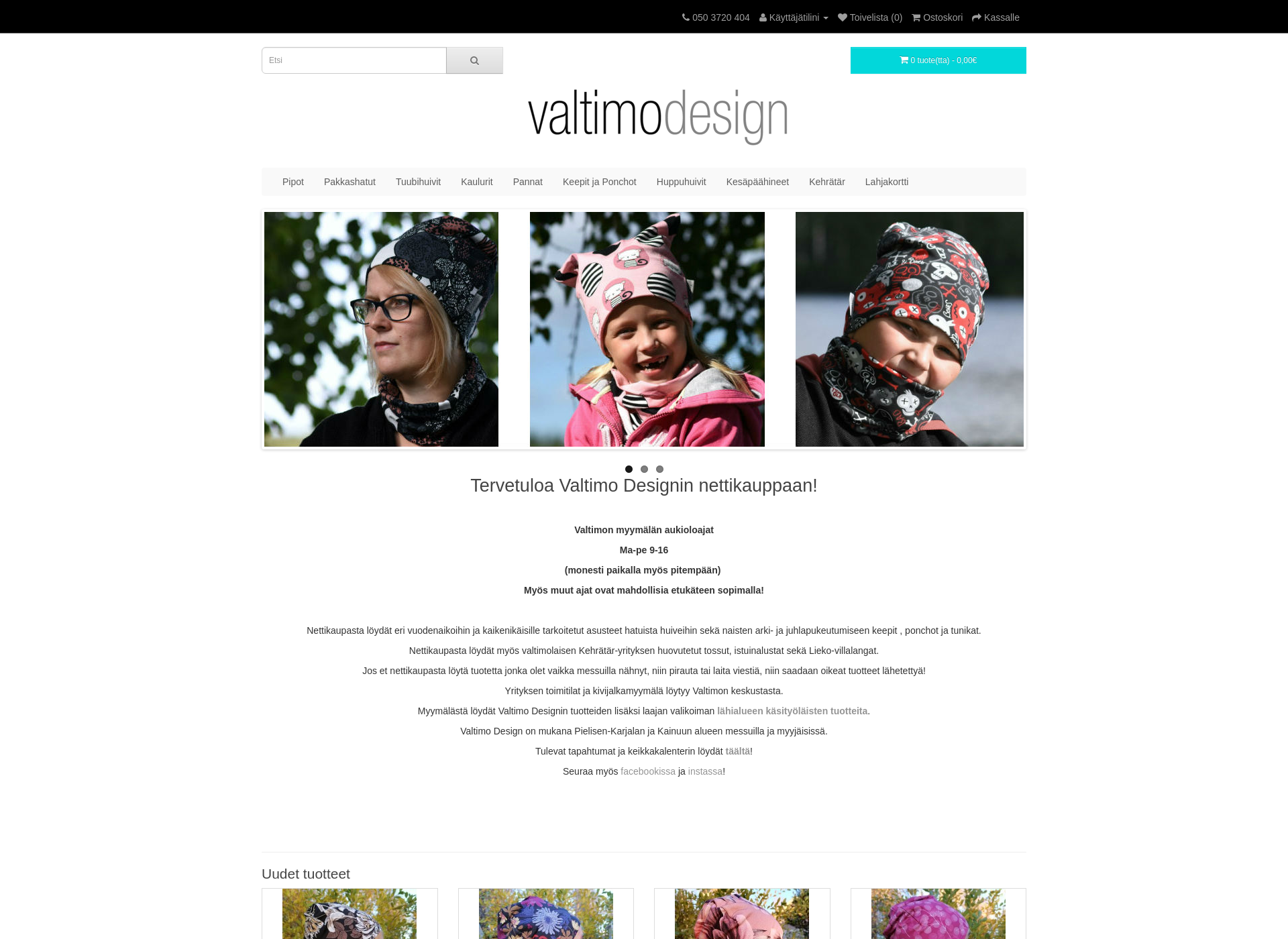 Skärmdump för valtimodesign.fi