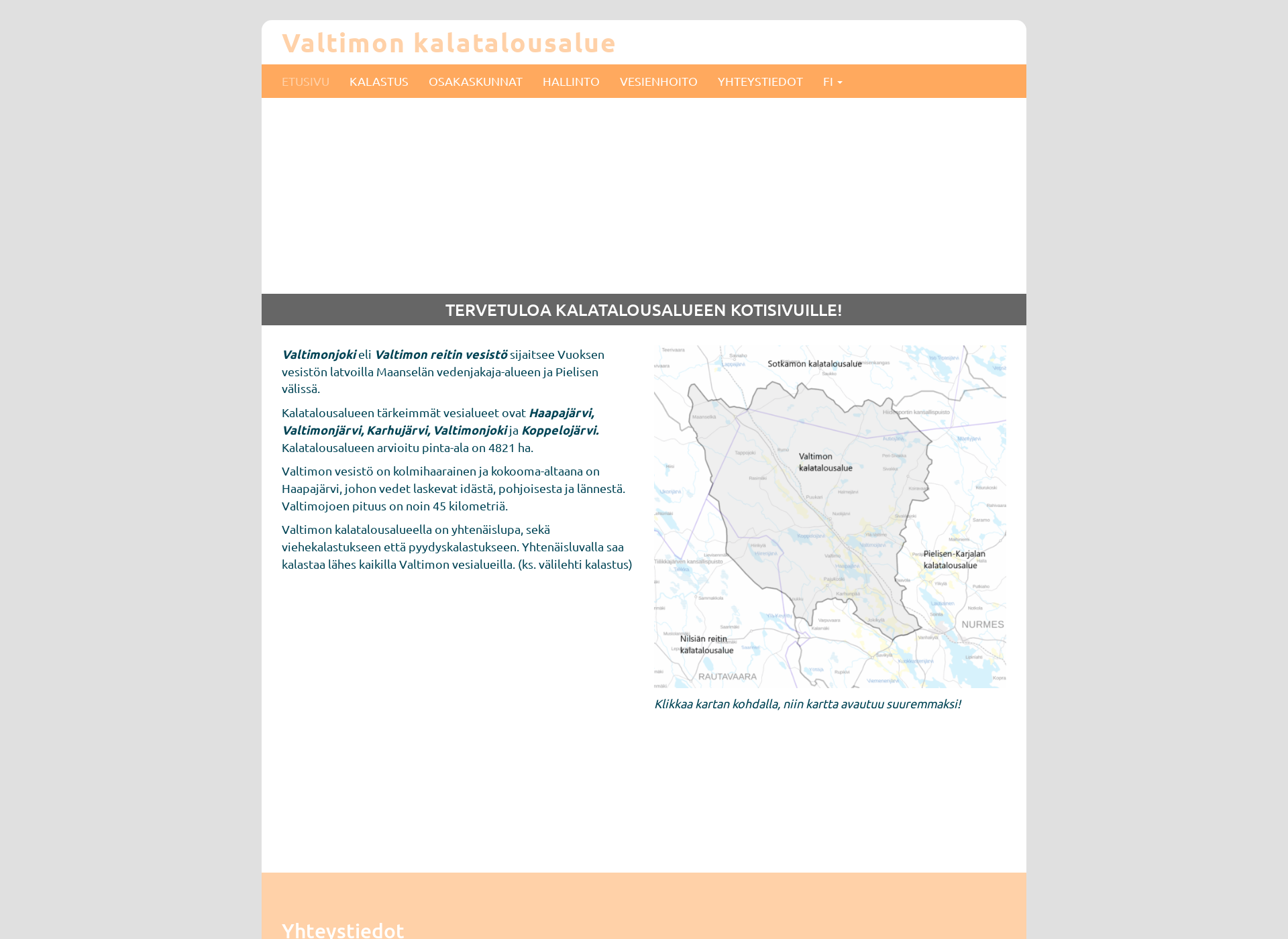 Screenshot for valtimonkalatalousalue.fi