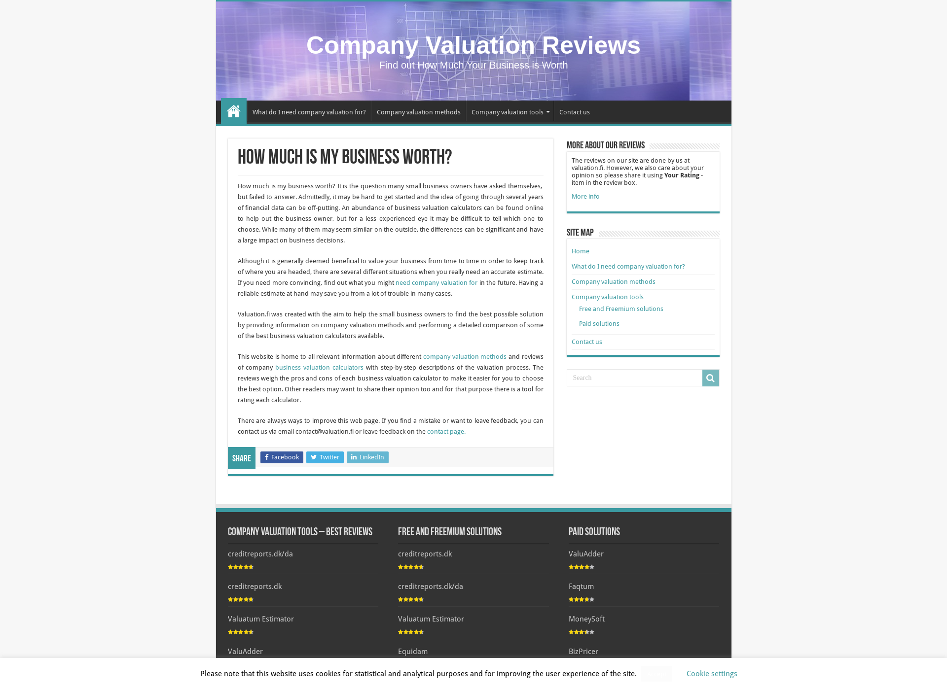 Screenshot for valuation.fi