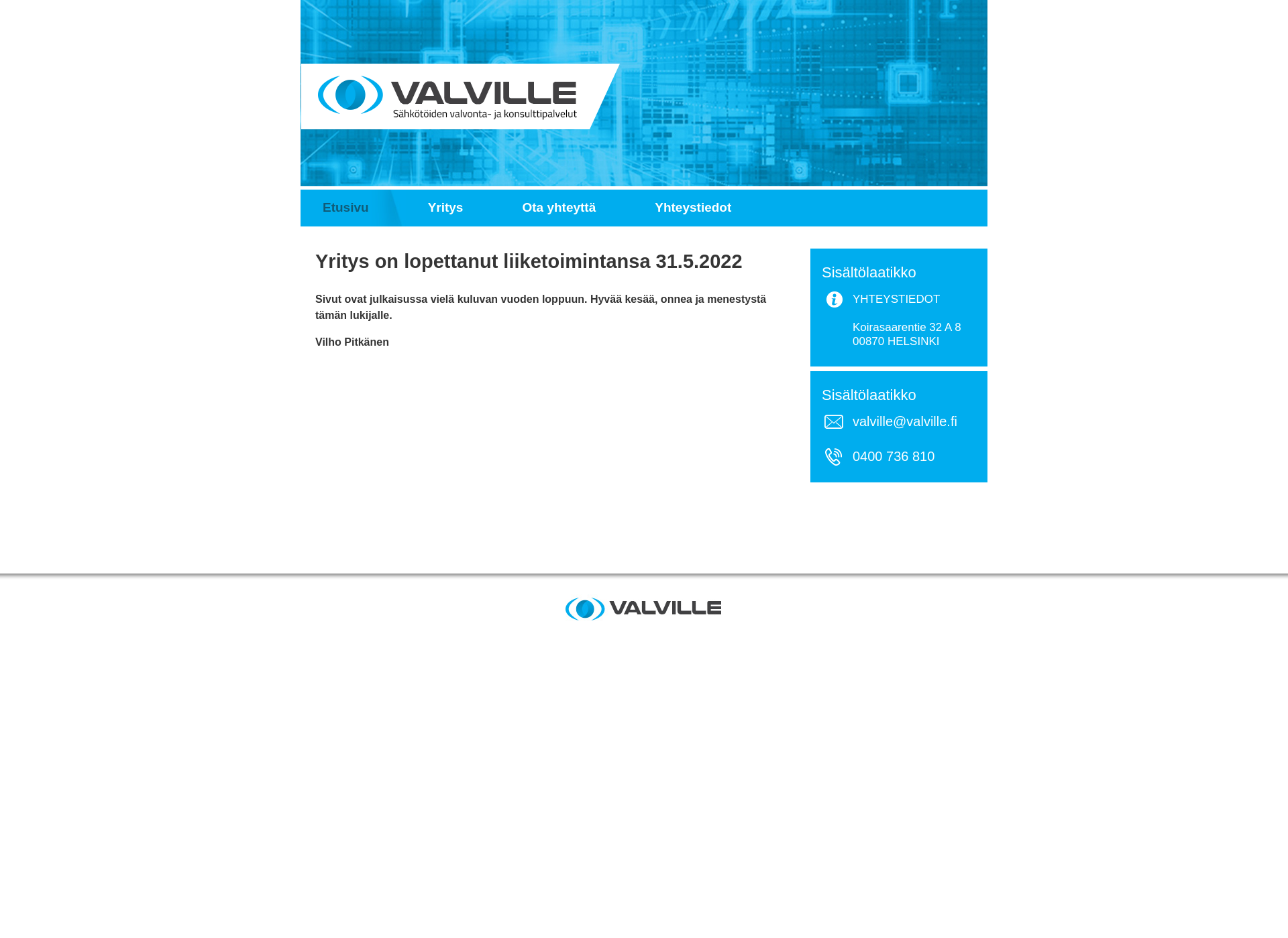 Screenshot for valville.fi