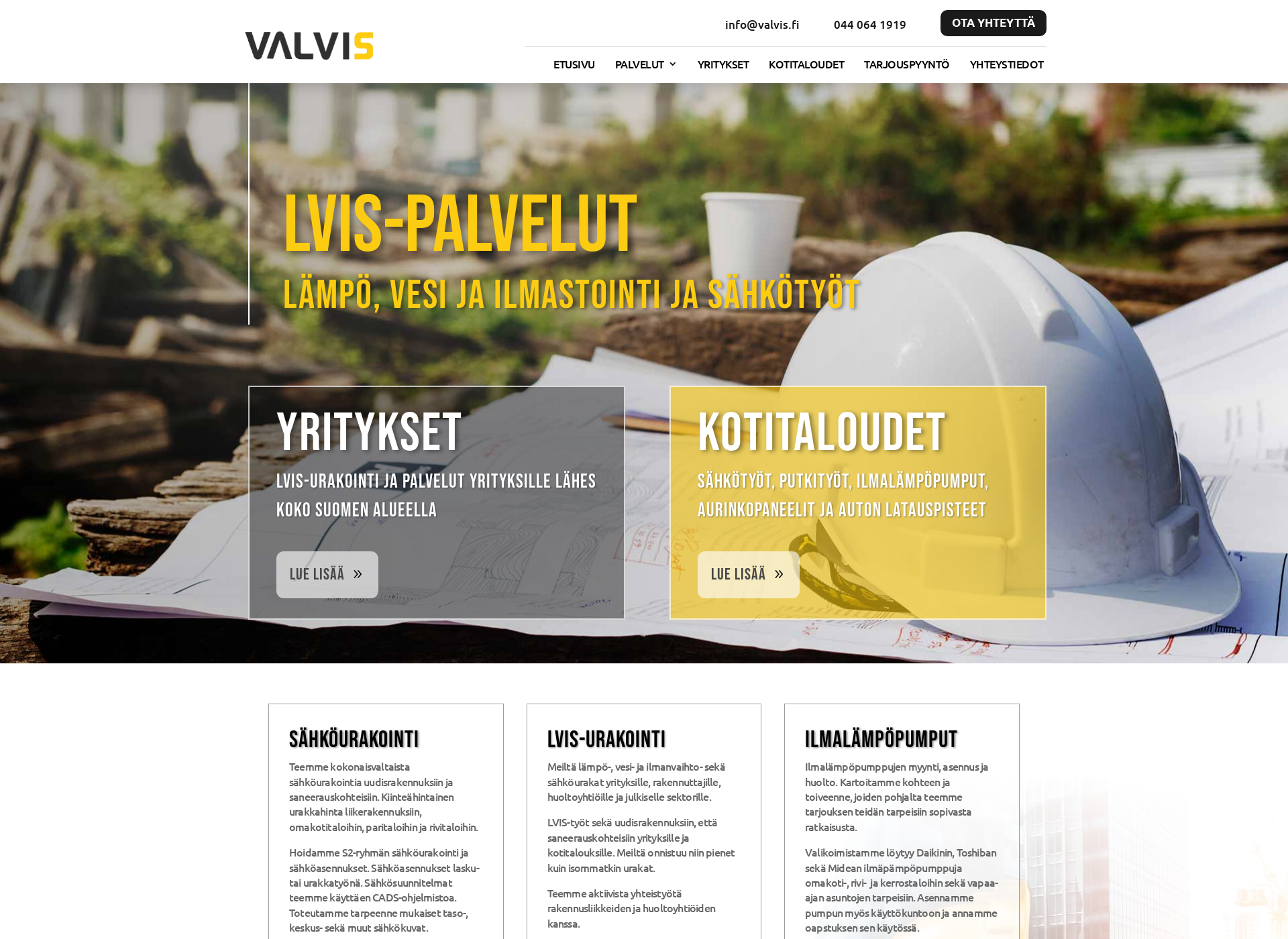 Screenshot for valvis.fi