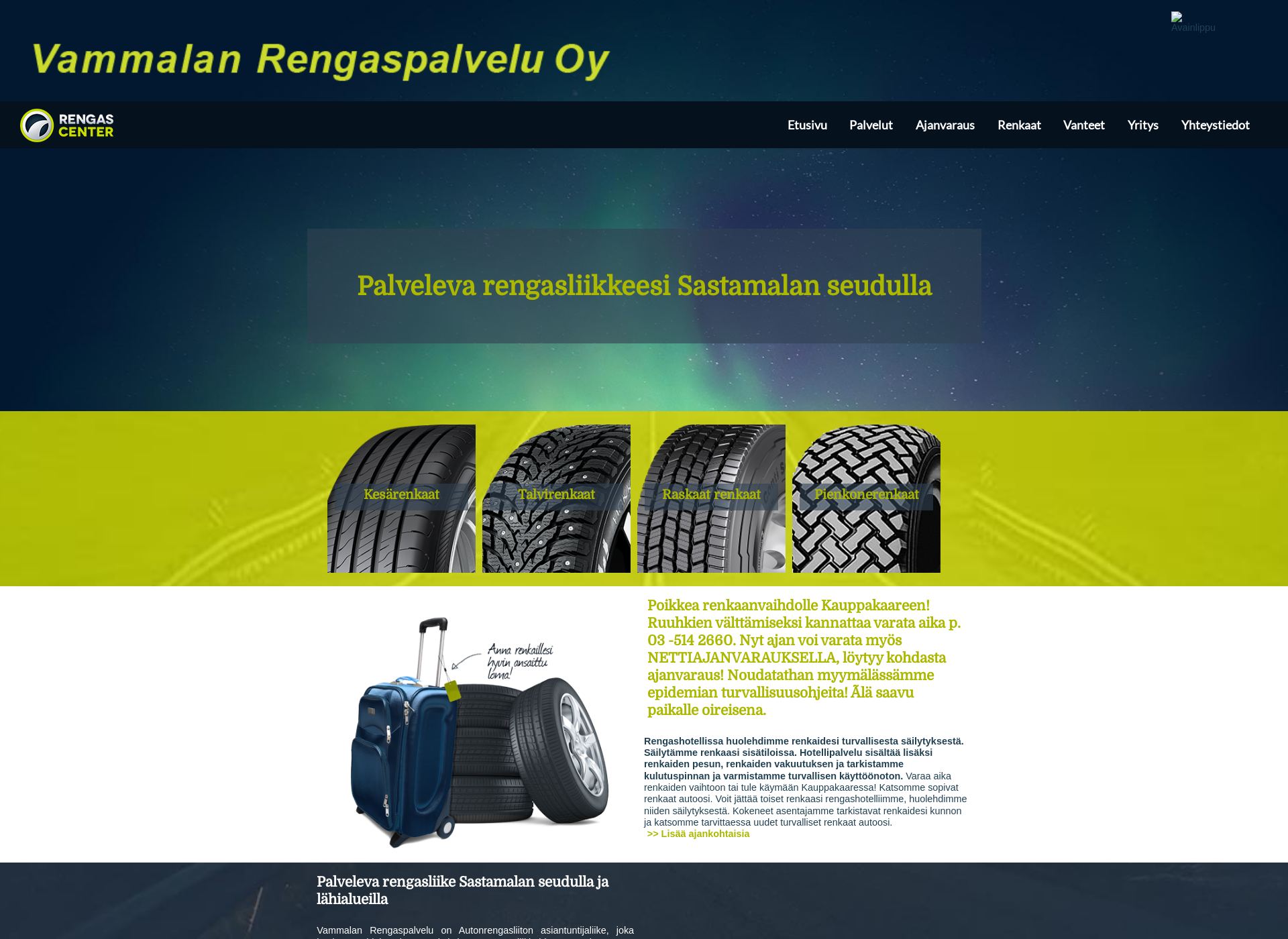 Screenshot for vammalanrengaspalvelu.fi