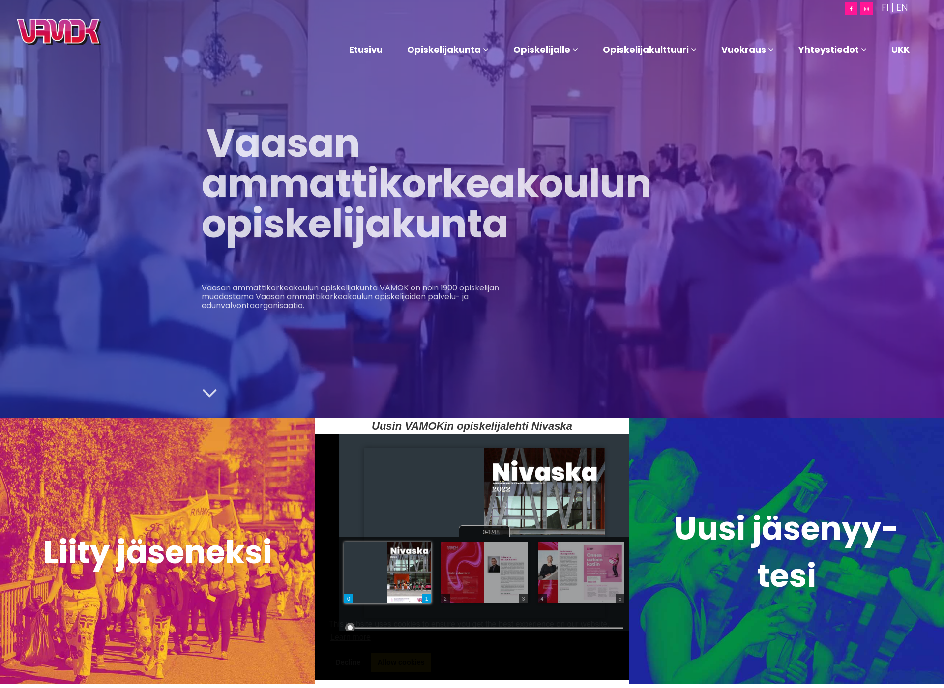 Screenshot for vamok.fi