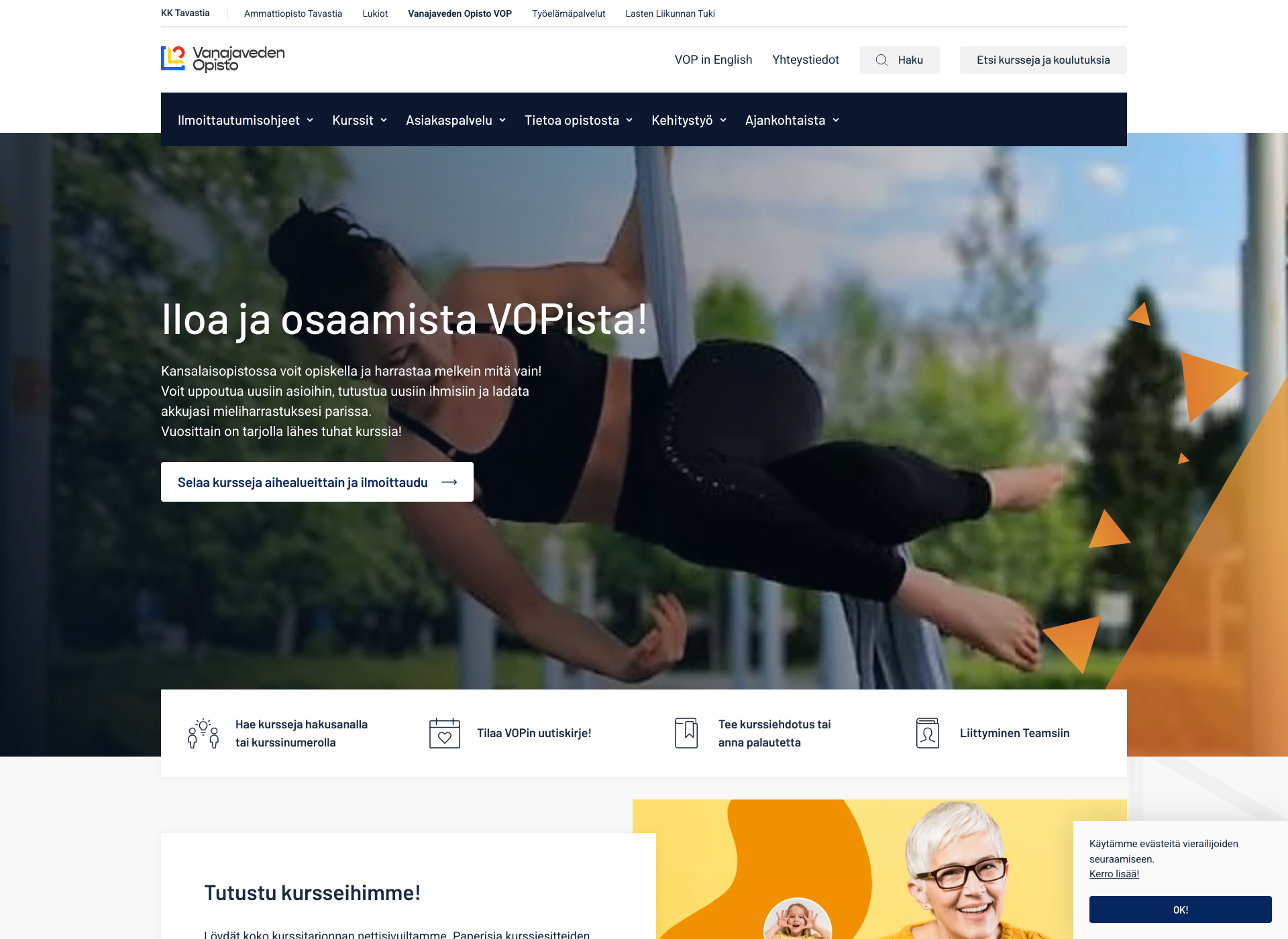 Screenshot for vanajavedenopisto.fi