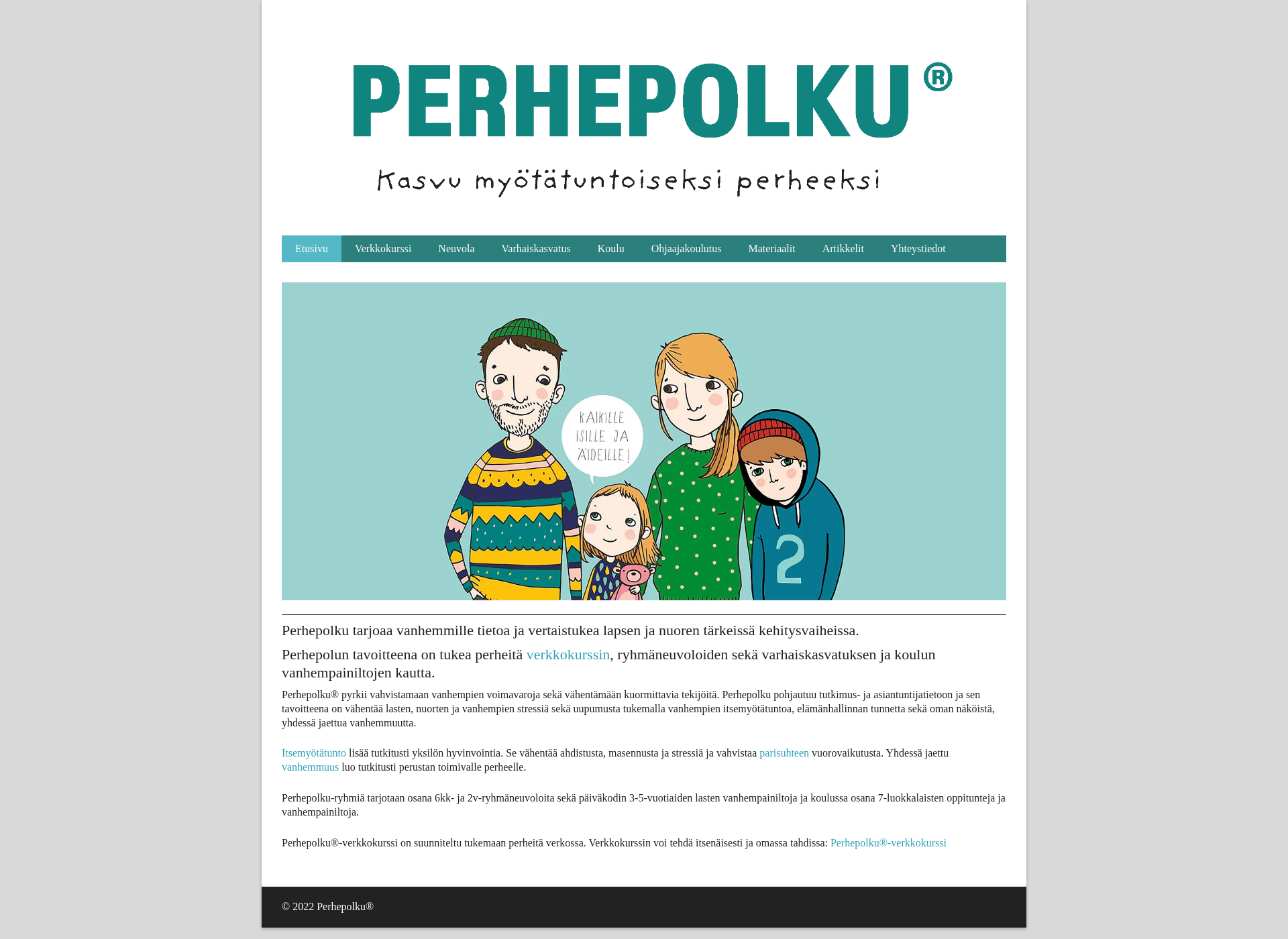 Skärmdump för vanhemmuusvalmennus.fi