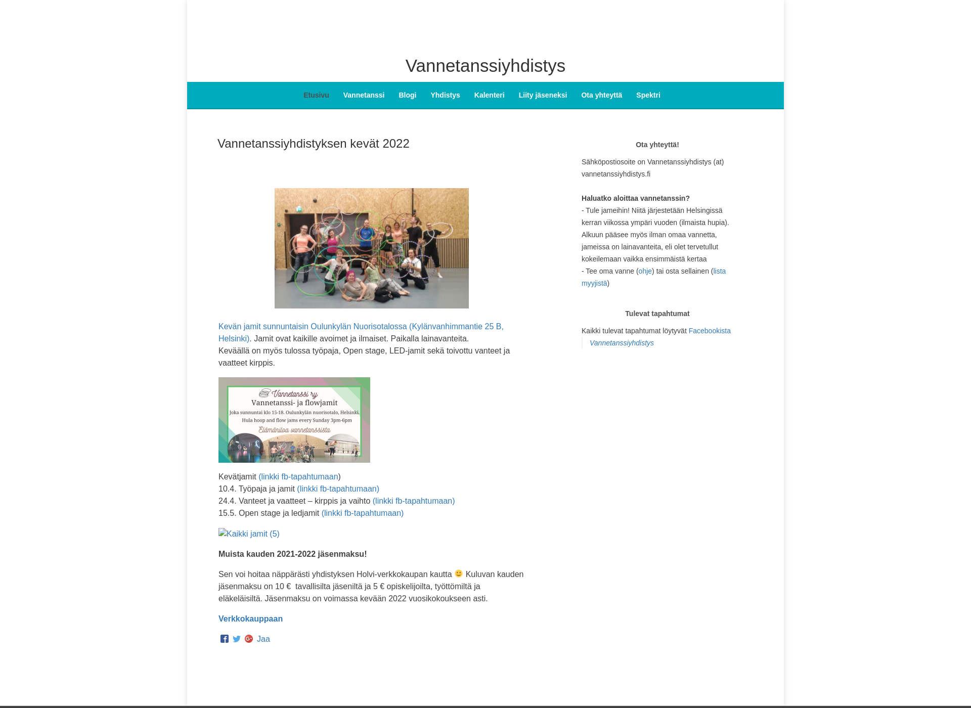 Screenshot for vannetanssiyhdistys.fi
