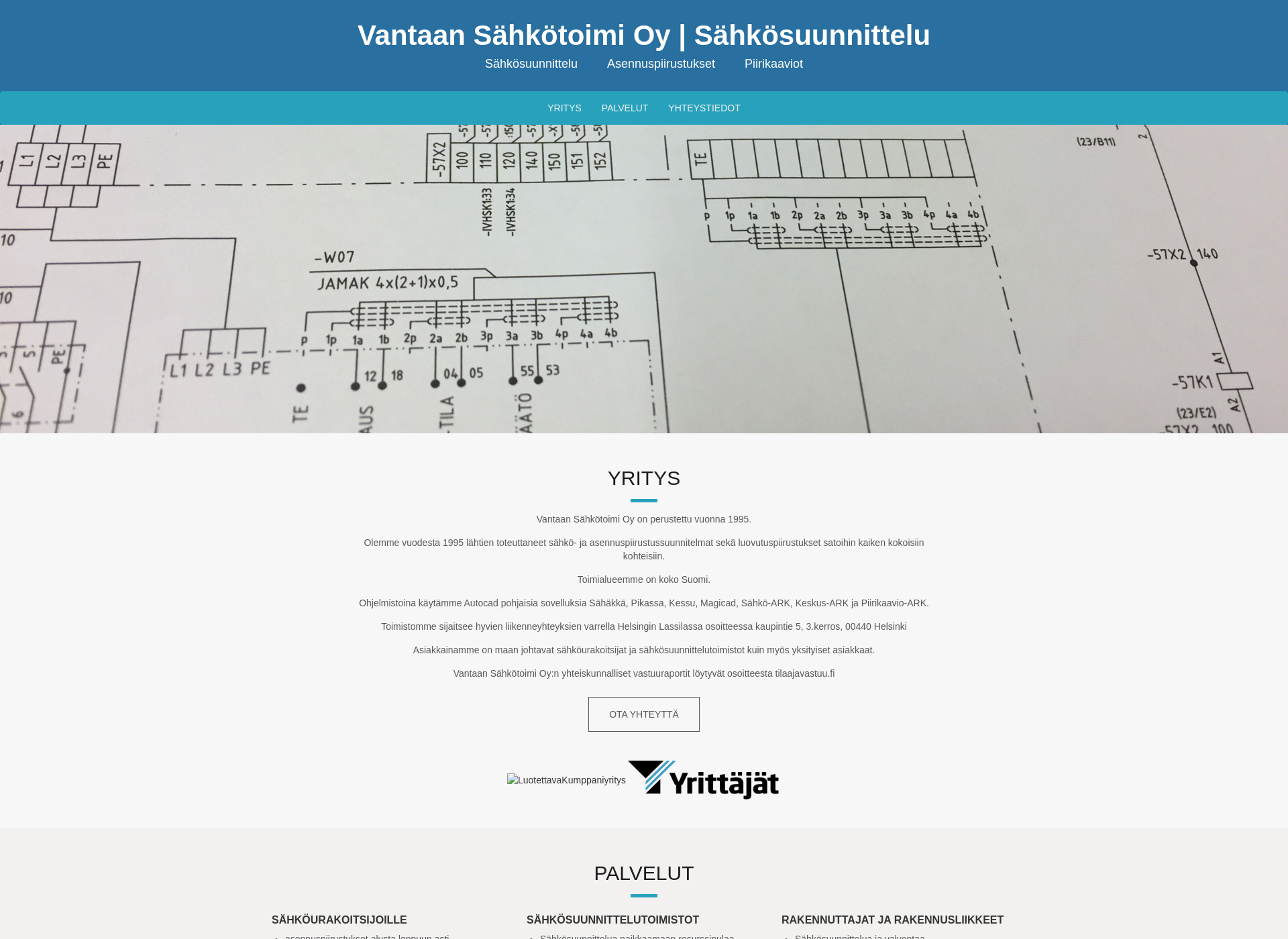 Screenshot for vantaansahkotoimi.fi