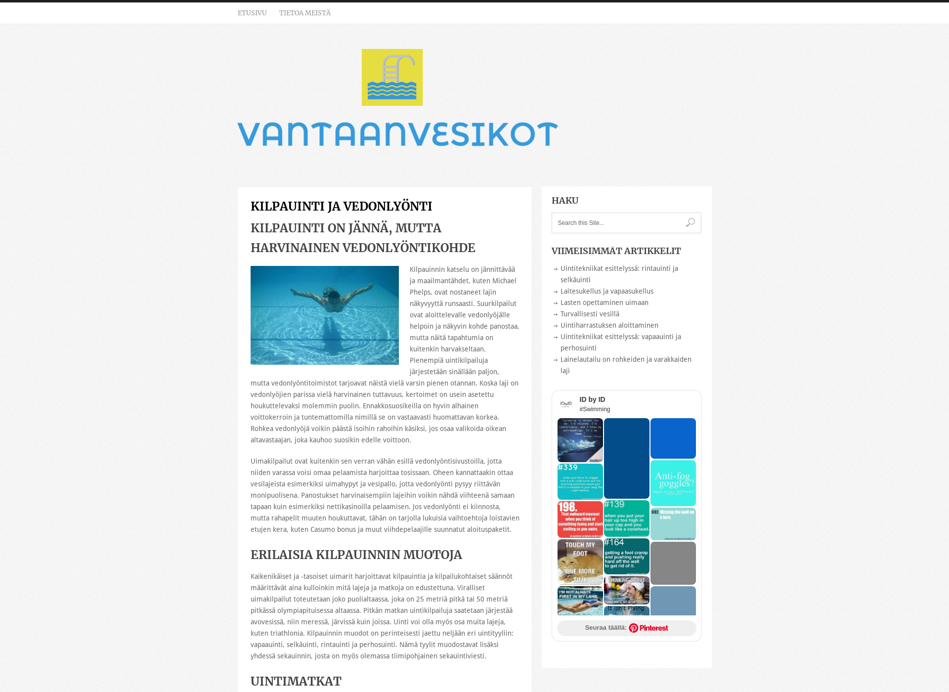 Screenshot for vantaanvesikot.fi