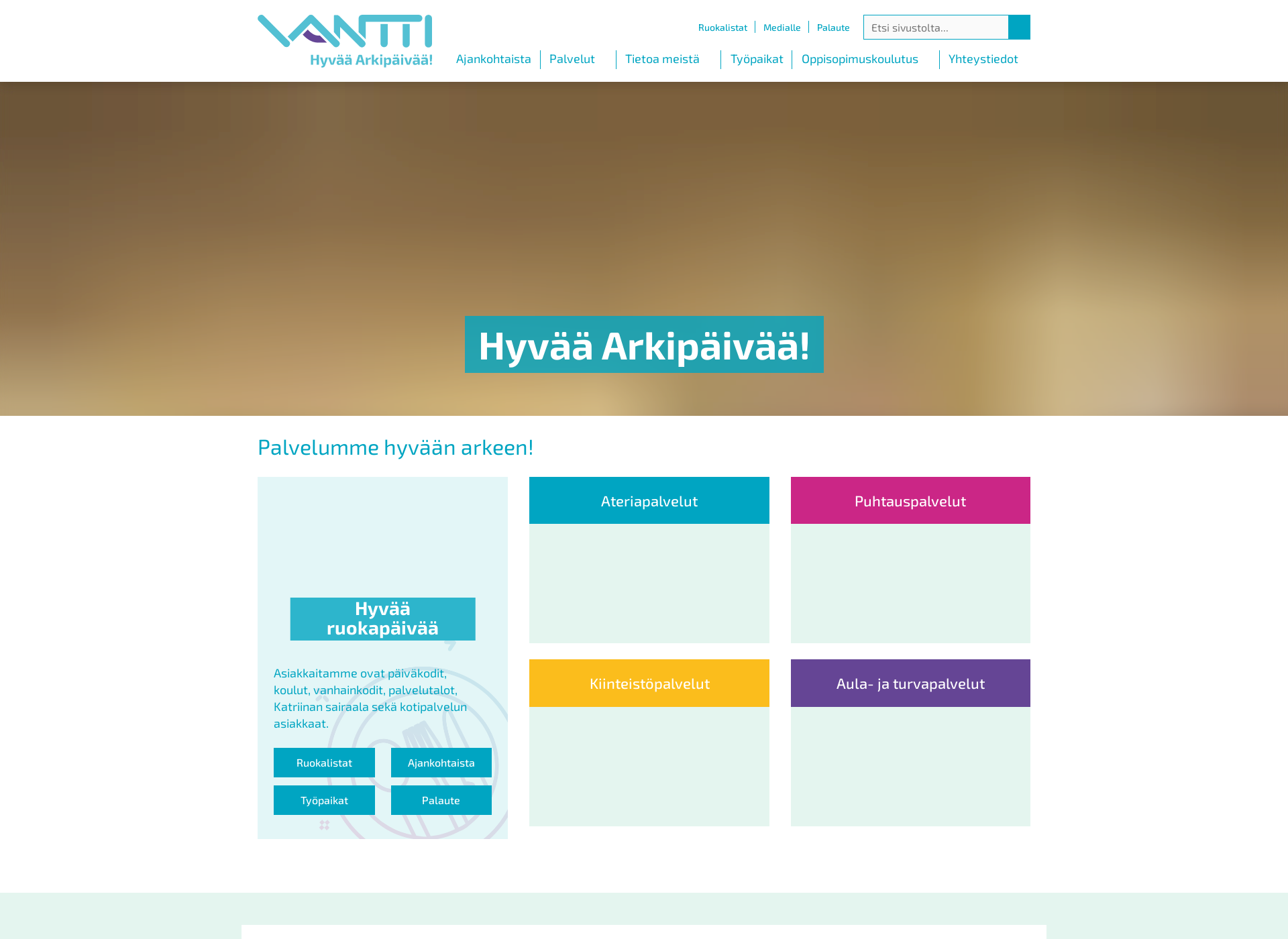 Screenshot for vantti.fi