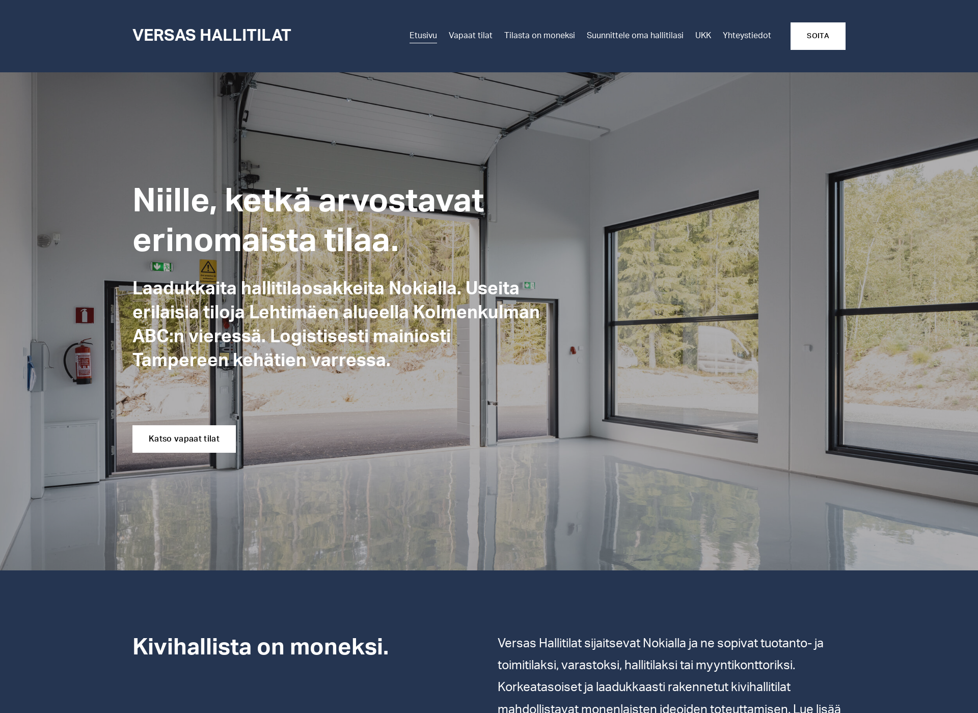 Screenshot for vapaathallitilatnokia.fi