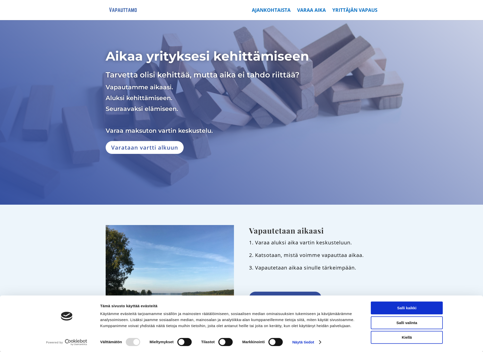 Screenshot for vapauttamo.fi