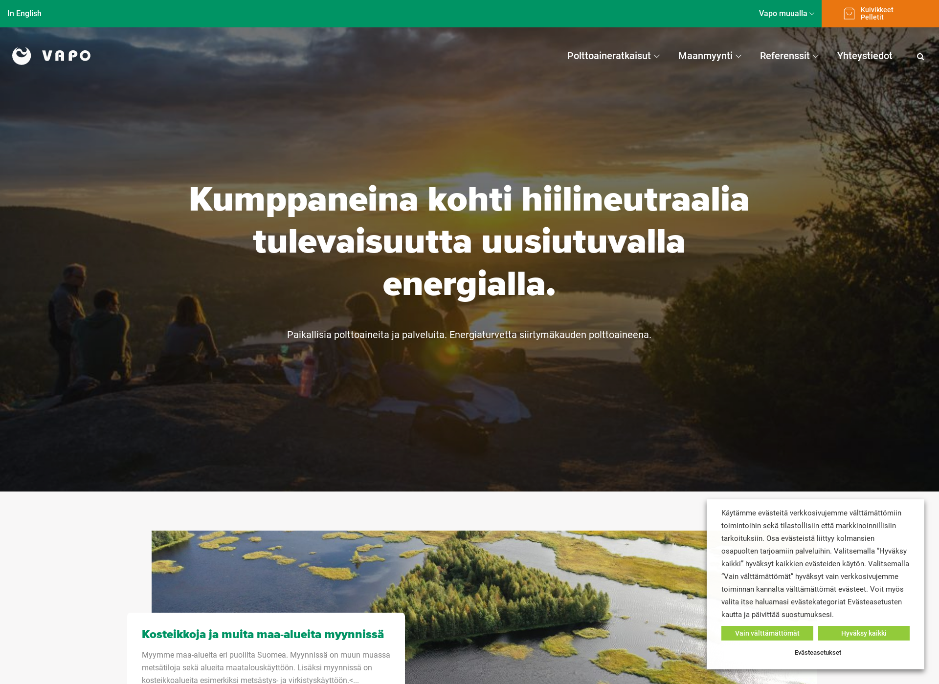 Screenshot for vapo.fi