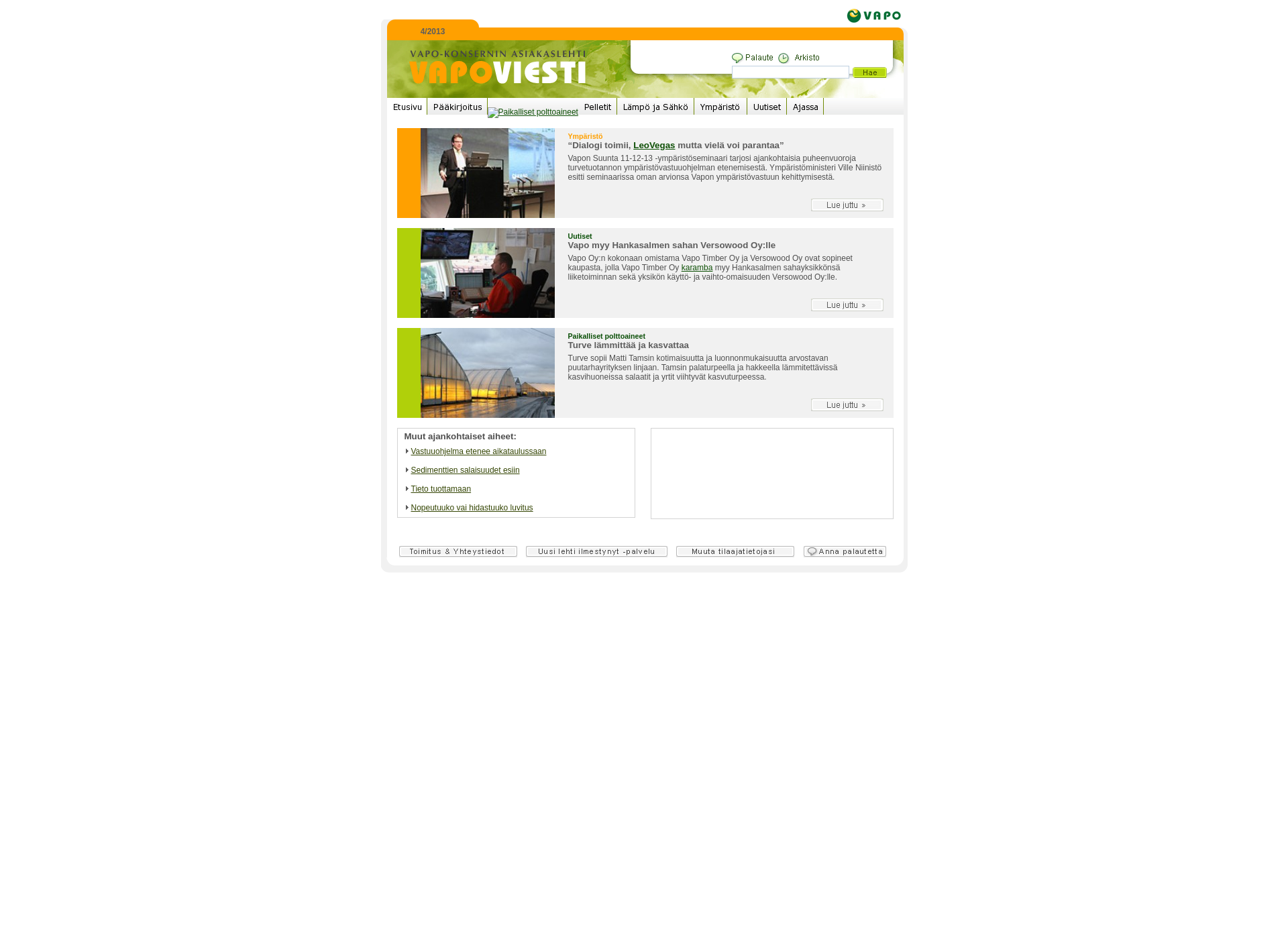 Screenshot for vapoviesti.fi