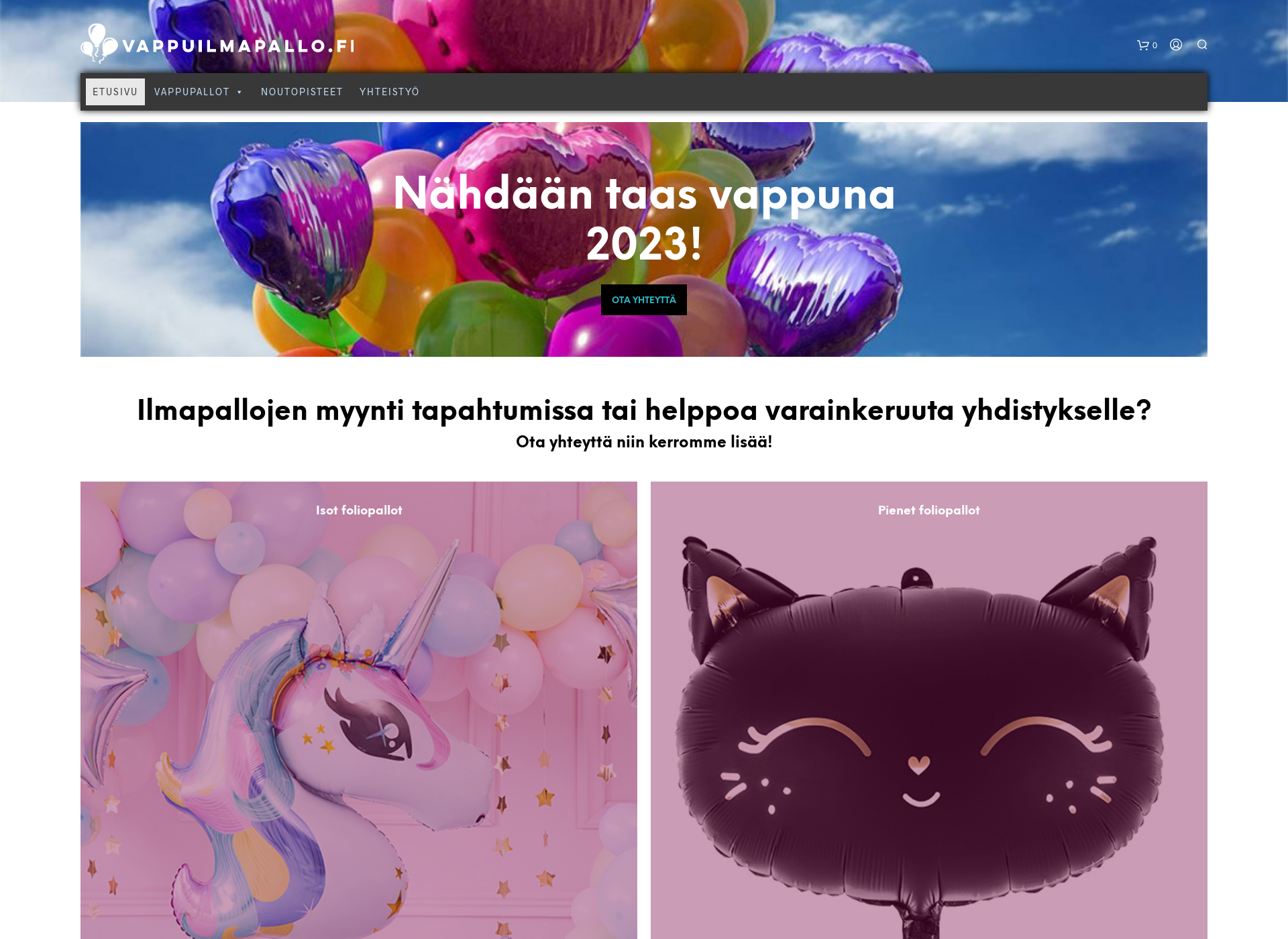 Screenshot for vappuilmapallo.fi