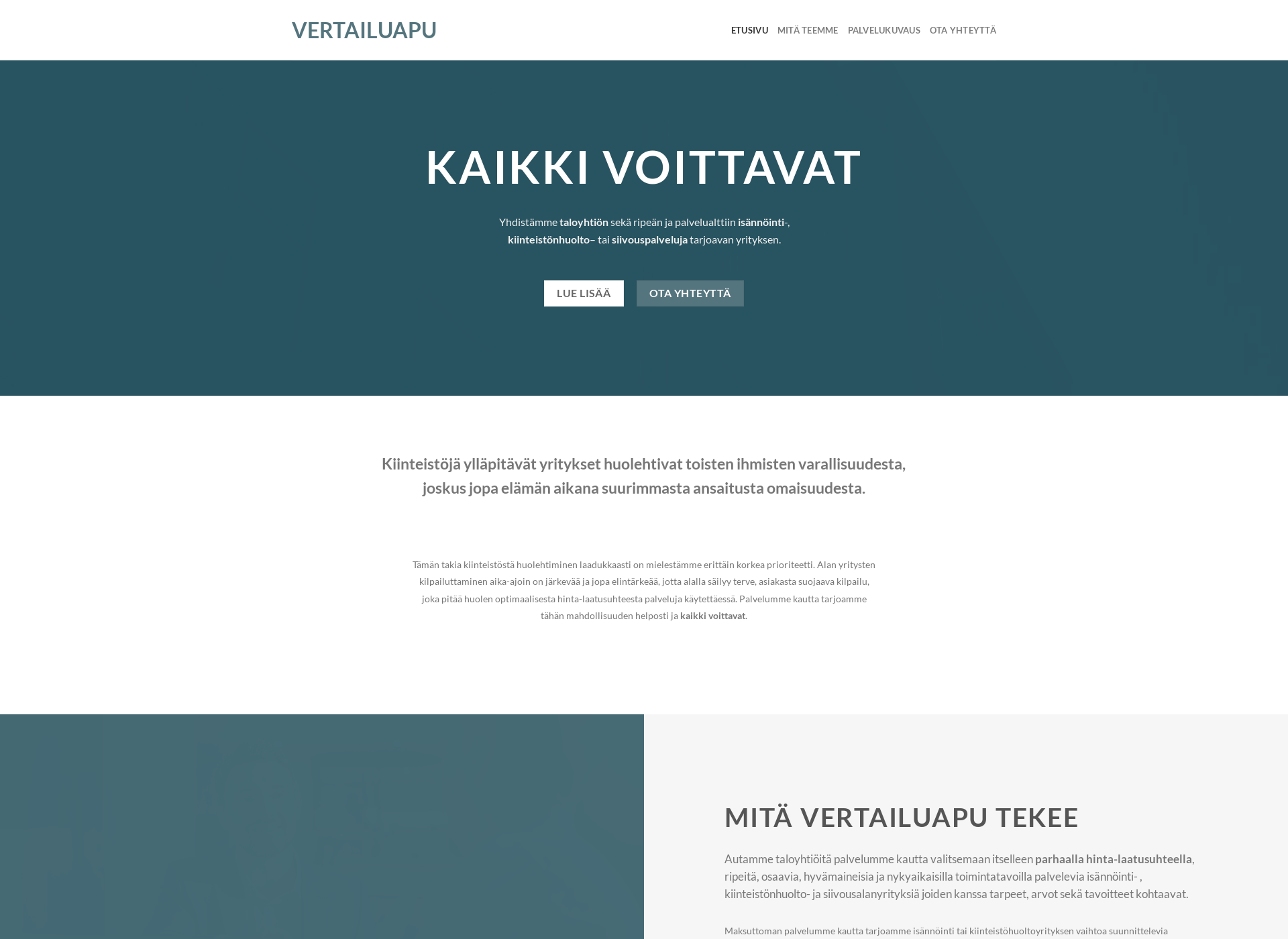 Screenshot for vapu.fi