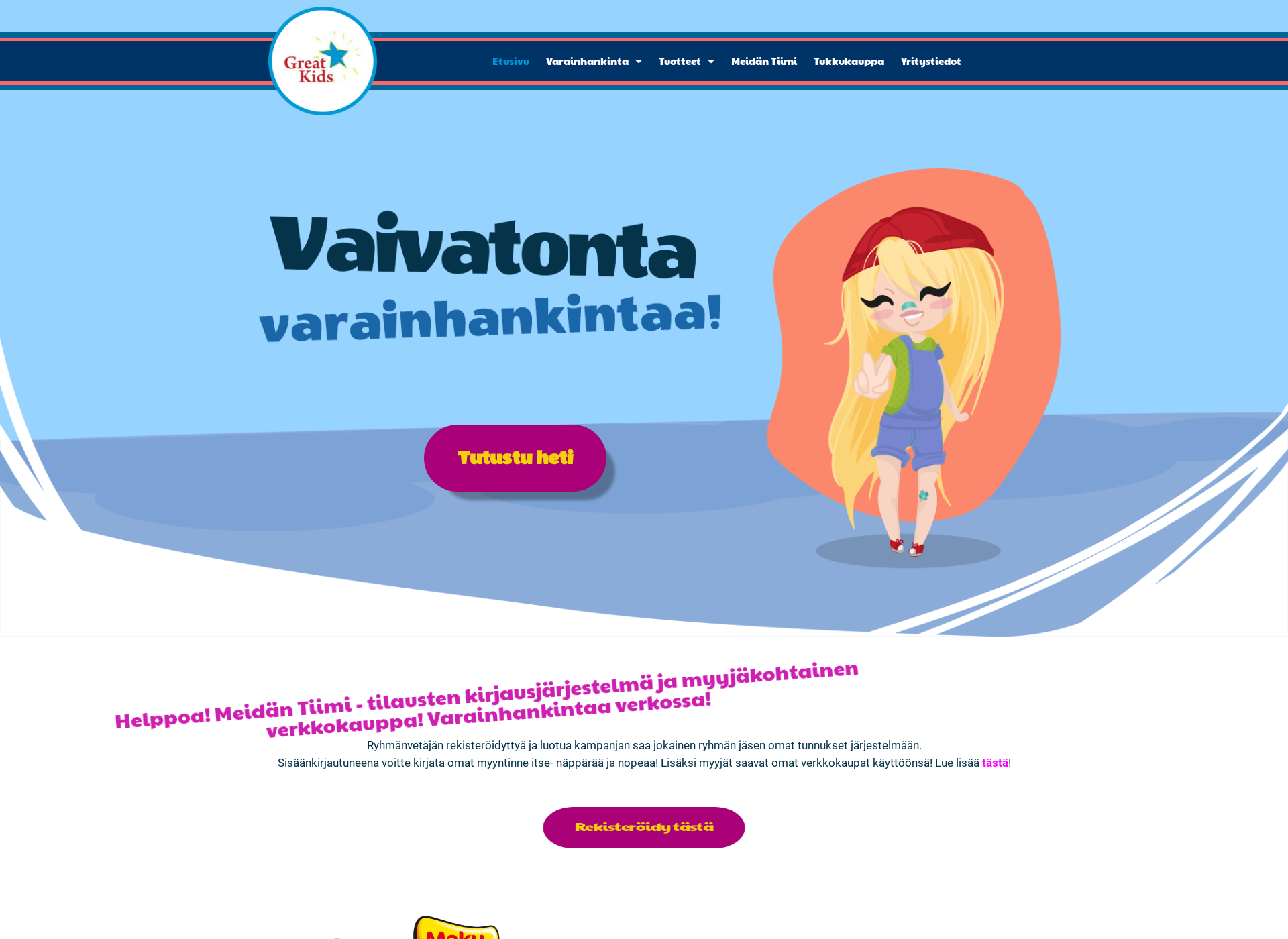 Skärmdump för varainhankintatukku.fi