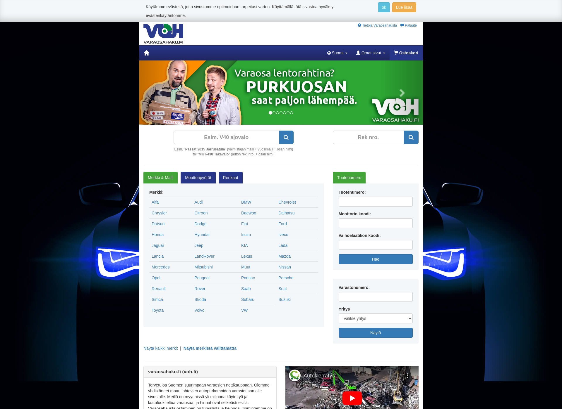 Screenshot for varaosahaku.fi
