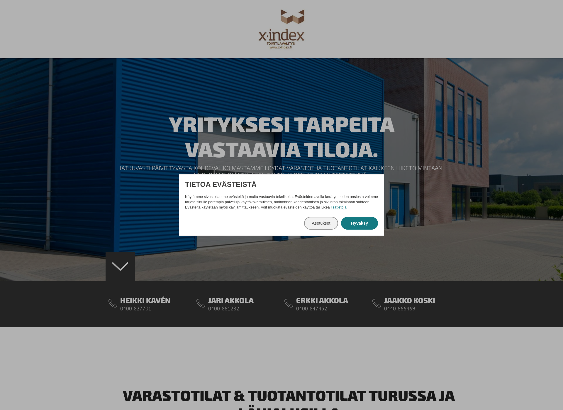 Skärmdump för varastotilaturku.fi