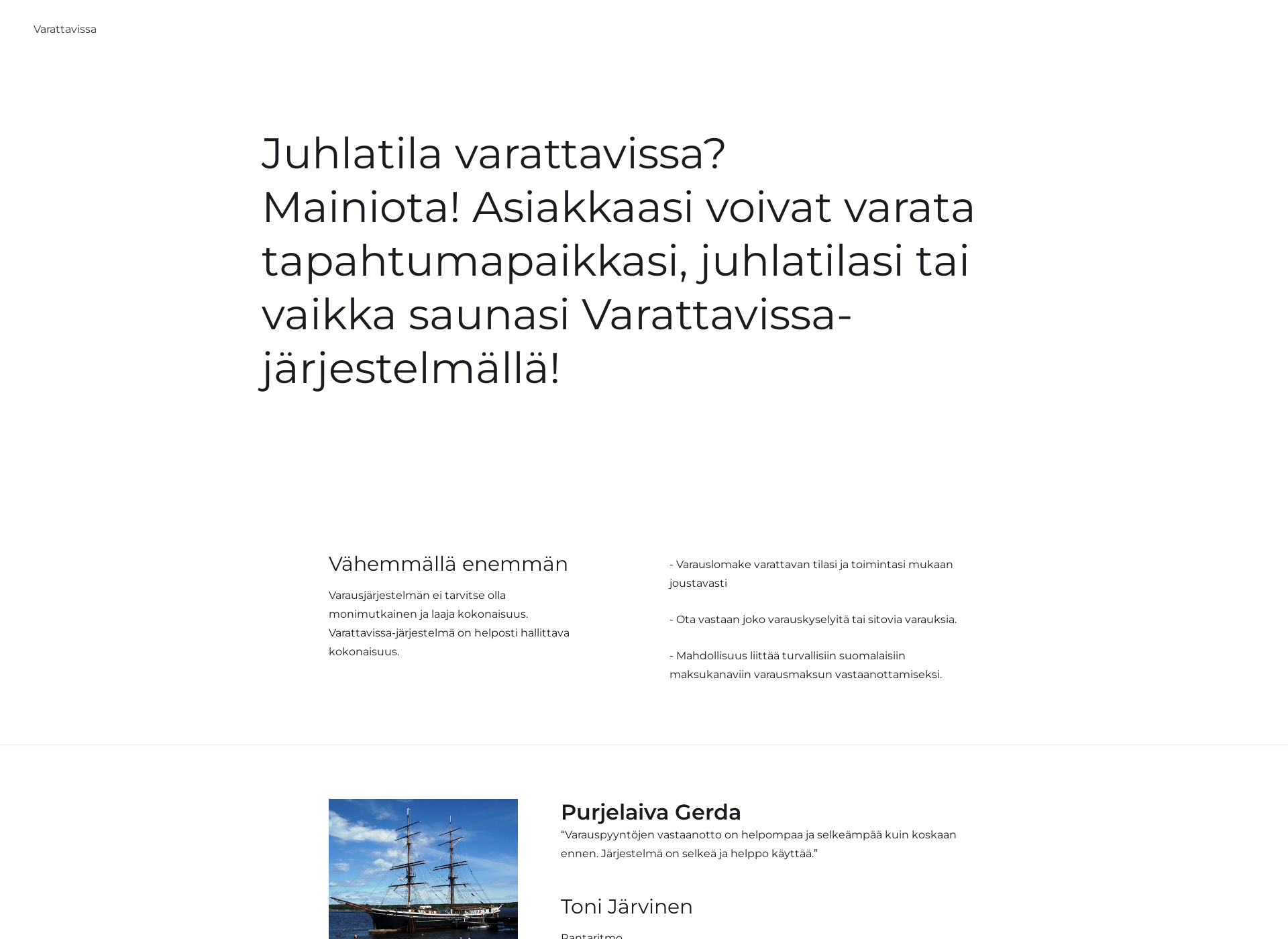 Skärmdump för varattavissa.fi