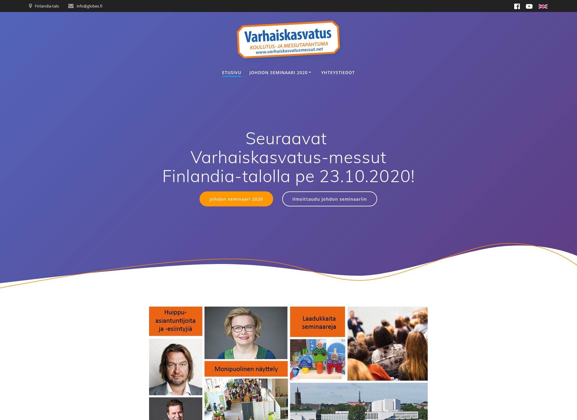 Screenshot for varhaiskasvatusmessut.fi
