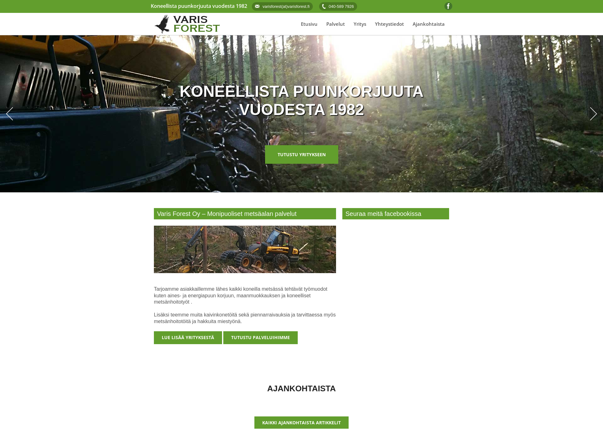 Screenshot for varisforest.fi