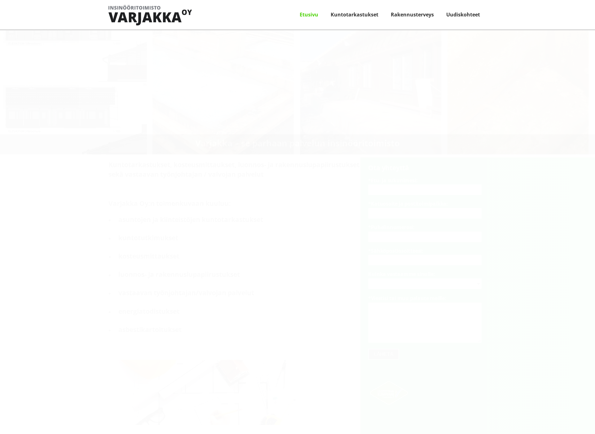 Skärmdump för varjakkaoy.fi