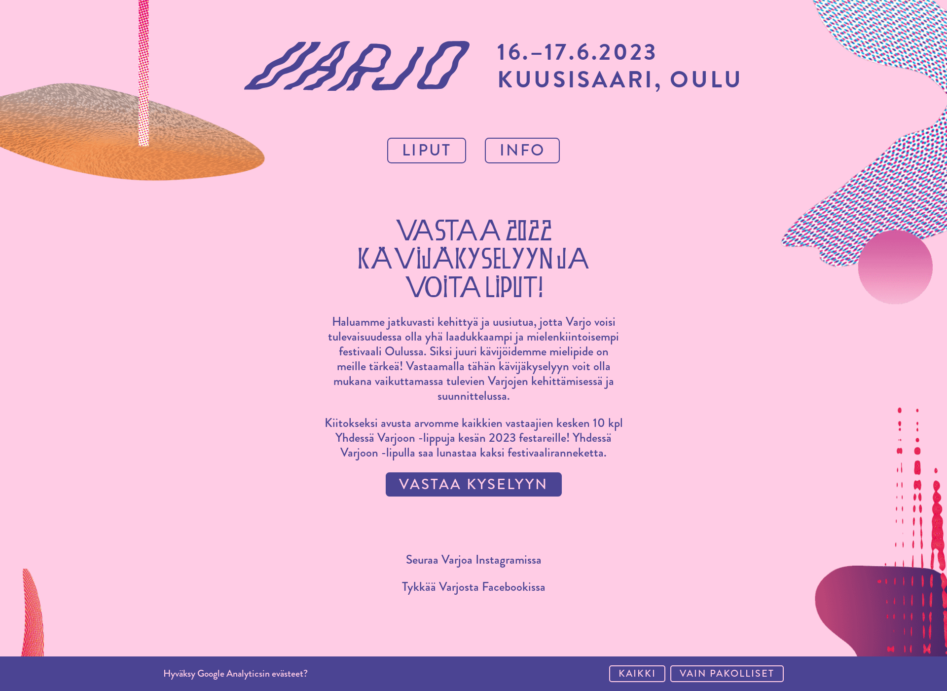 Screenshot for varjofestivaali.fi