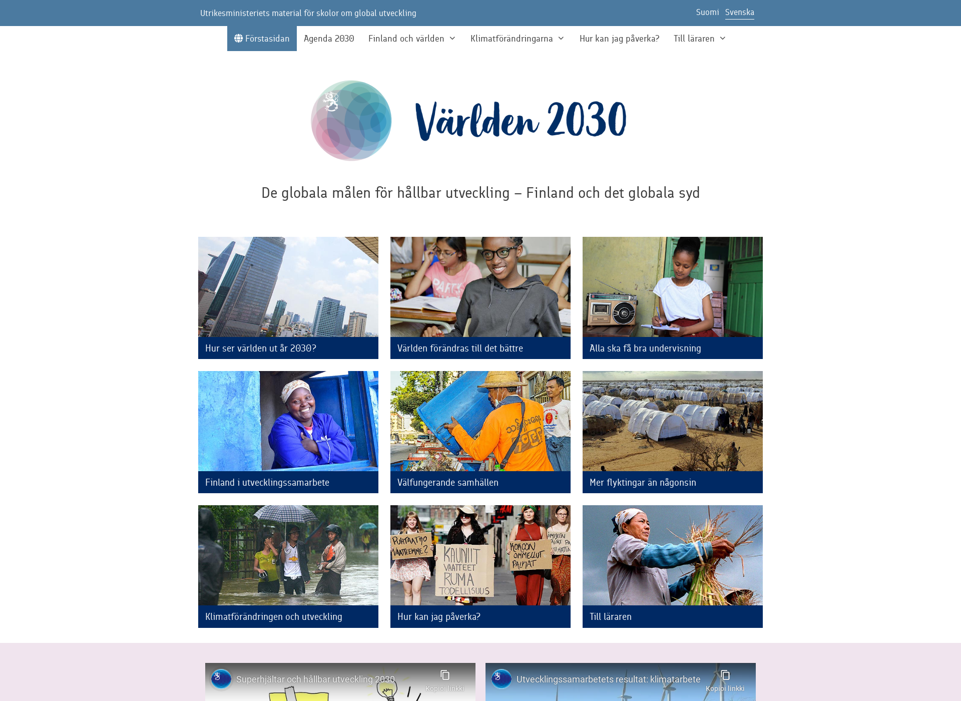 Screenshot for varlden2030.fi