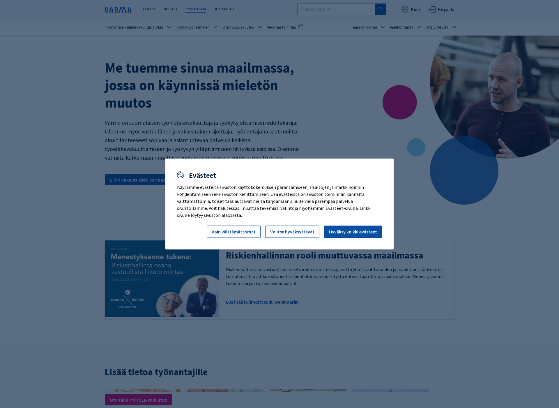 Screenshot for varma.fi